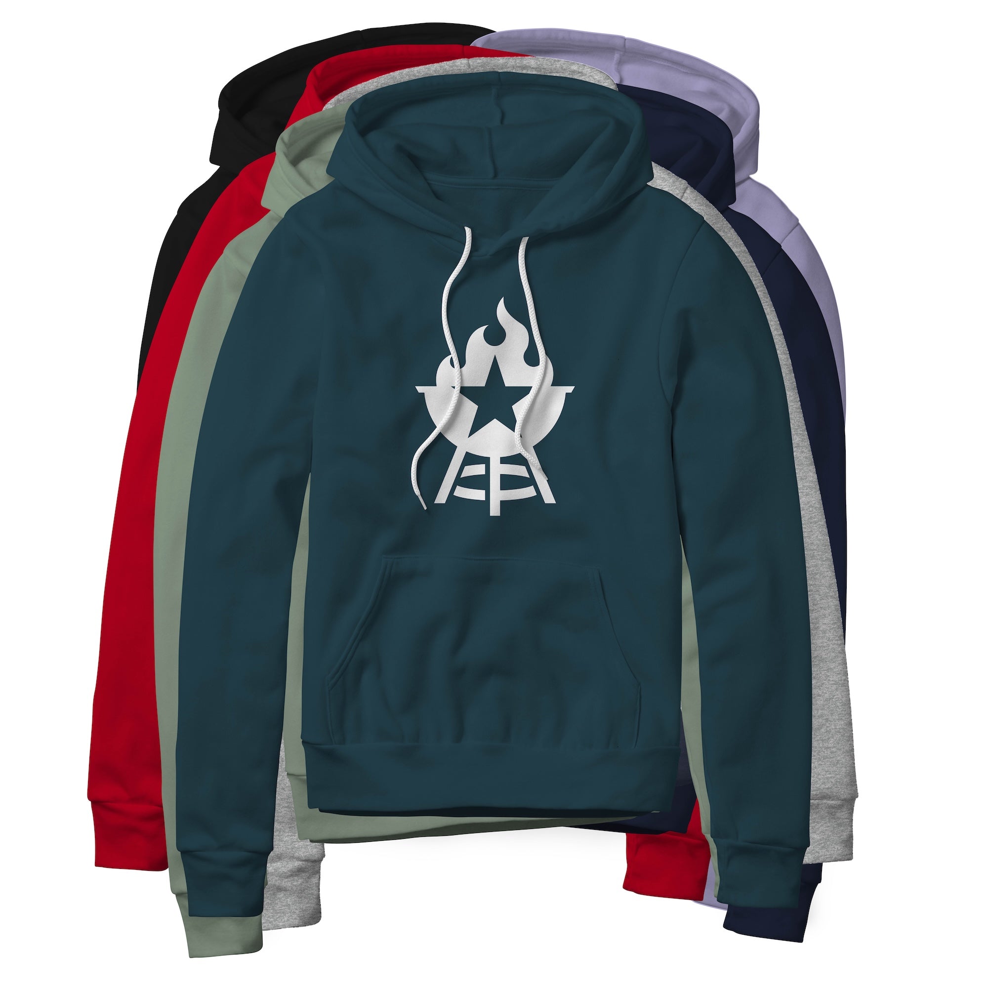BBQ Grill Icon Hoodie - White | Backyard Republic™