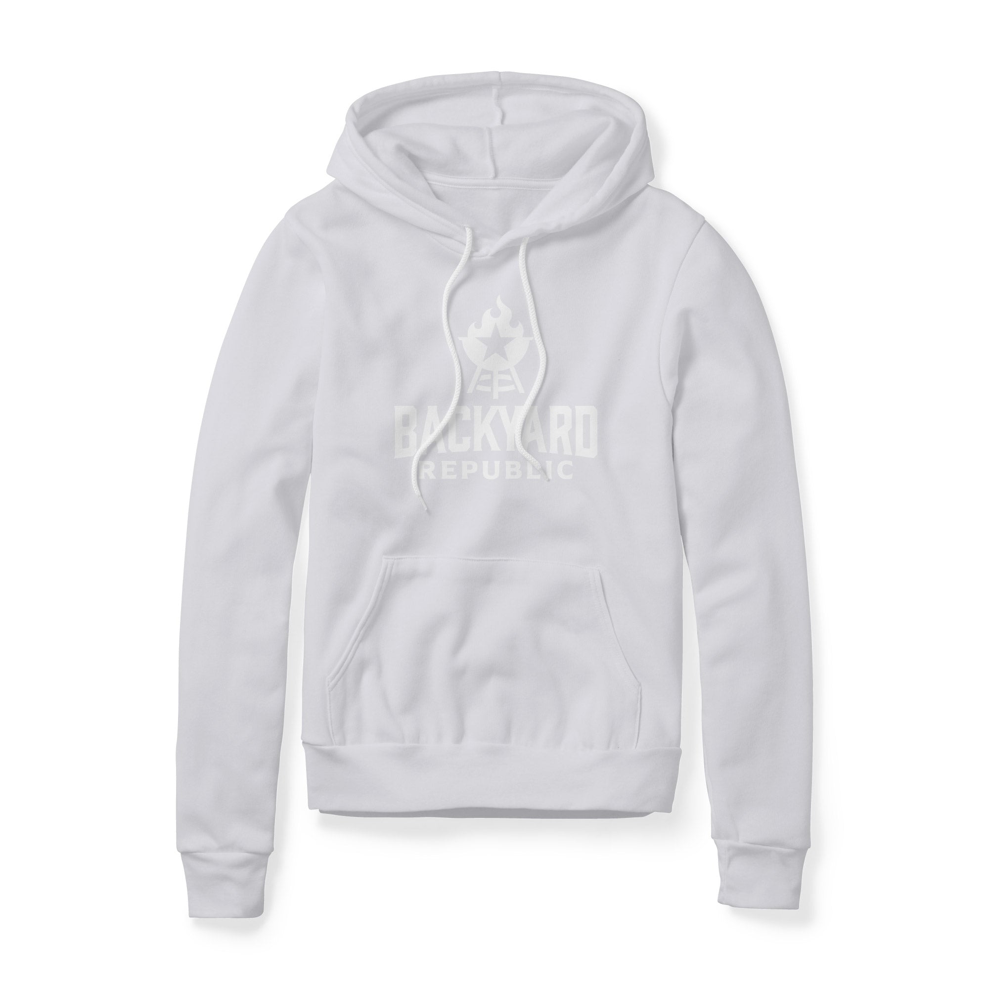 Backyard Republic Logo Fleece Hoodie - White