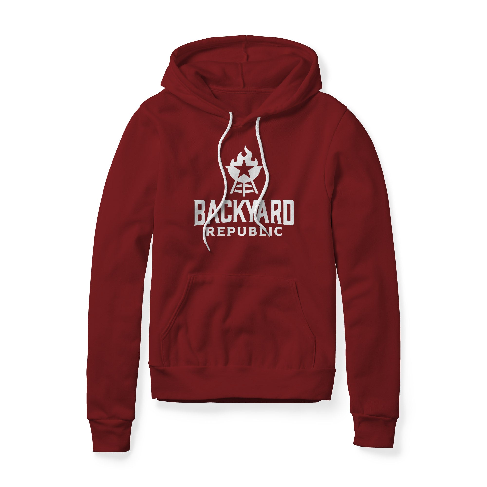 Backyard Republic Logo Fleece Hoodie - White