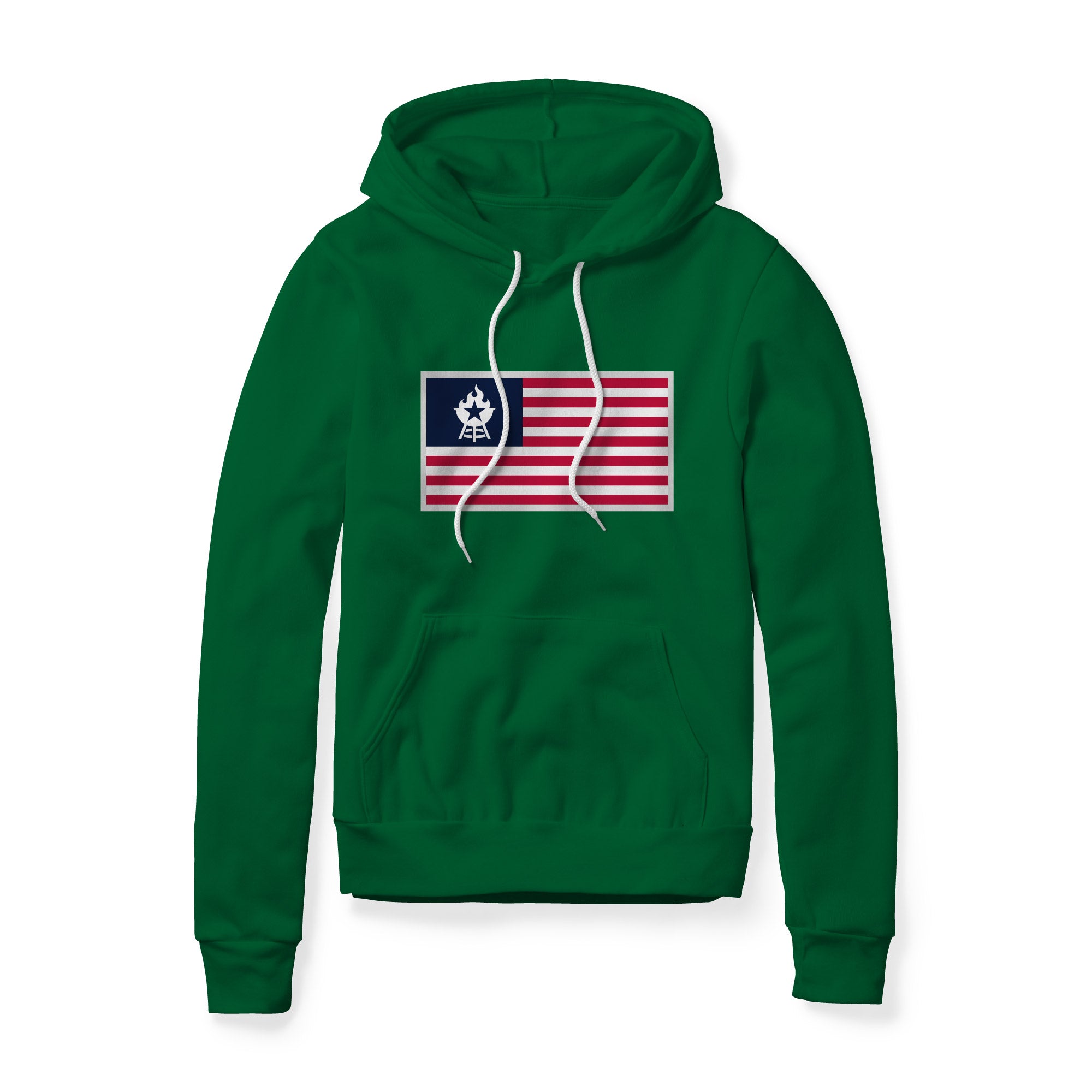 USA Flag BBQ Fleece Hoodie