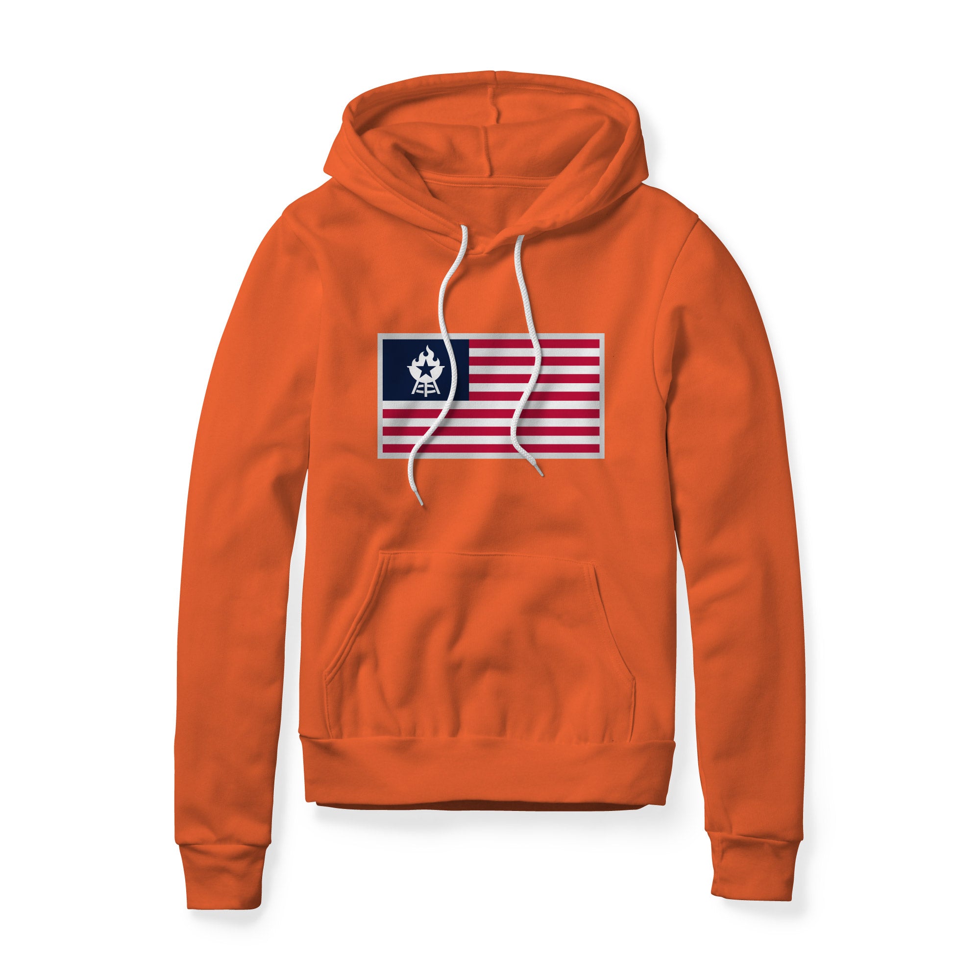 USA Flag BBQ Fleece Hoodie