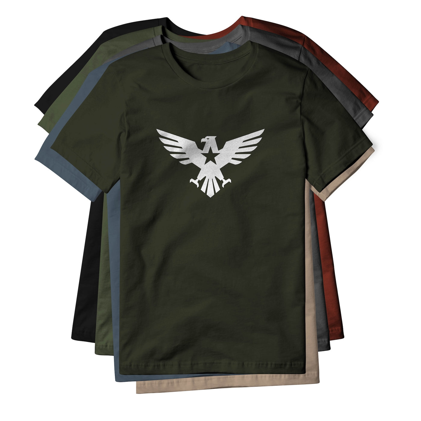 Eagle Icon Cotton Tee - White | Ballistic Republic™