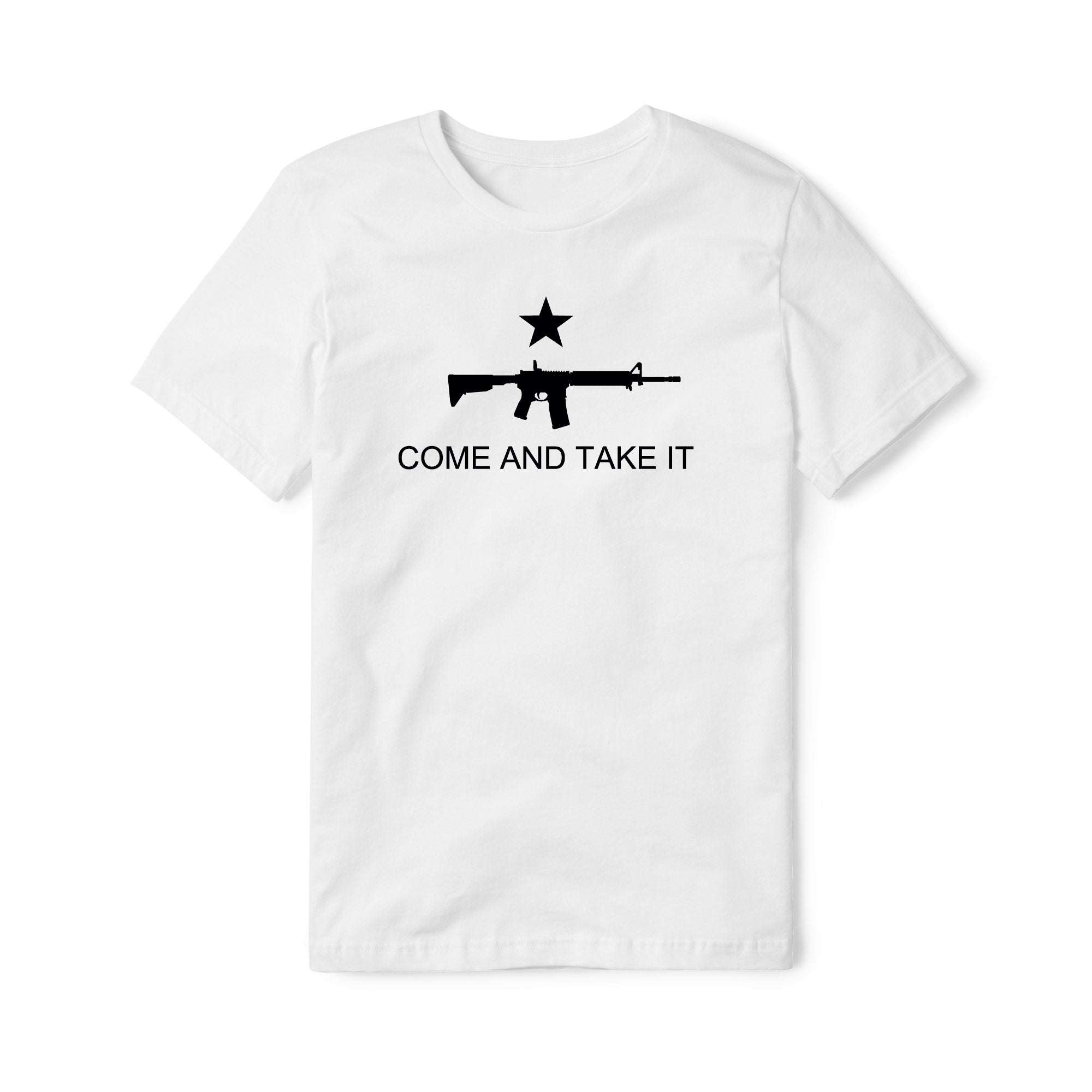 Come And Take It Rifle Cotton Tee - Black