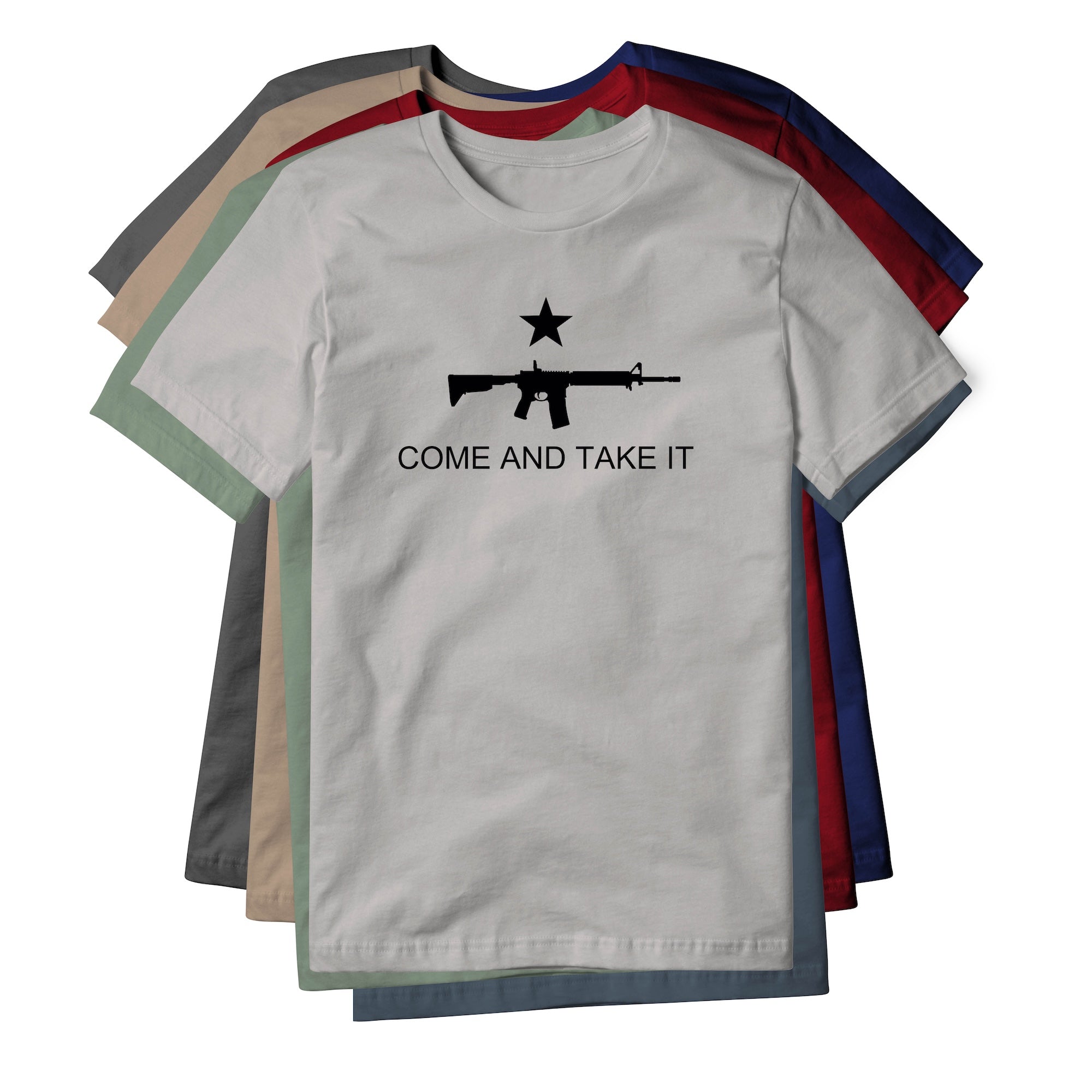 Come And Take It Rifle Cotton Tee - Black