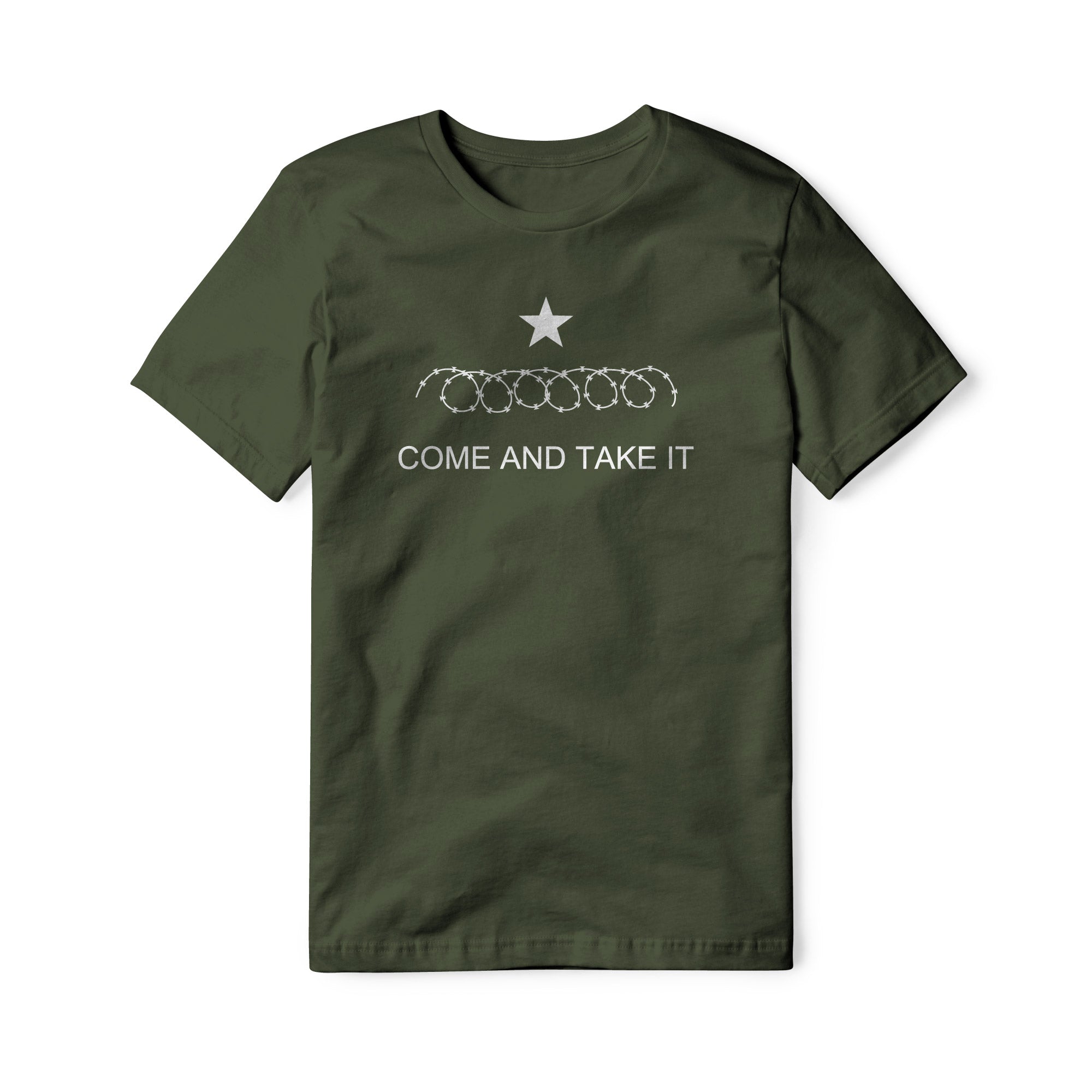 Come And Take It Razor Wire Cotton Tee - White | Ballistic Republic™