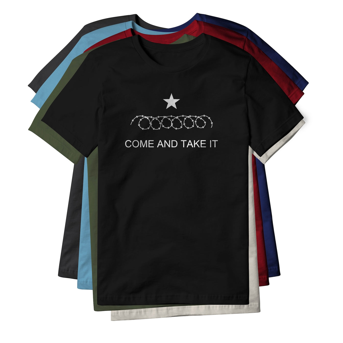 Come And Take It Razor Wire Cotton Tee - White