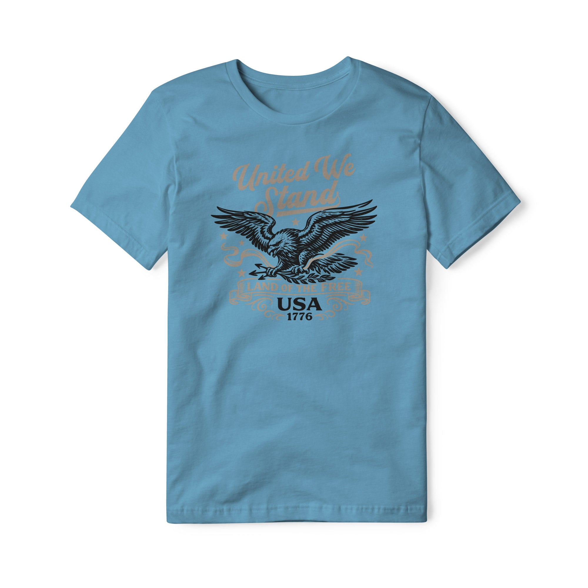 United We Stand Eagle Cotton Tee - Black