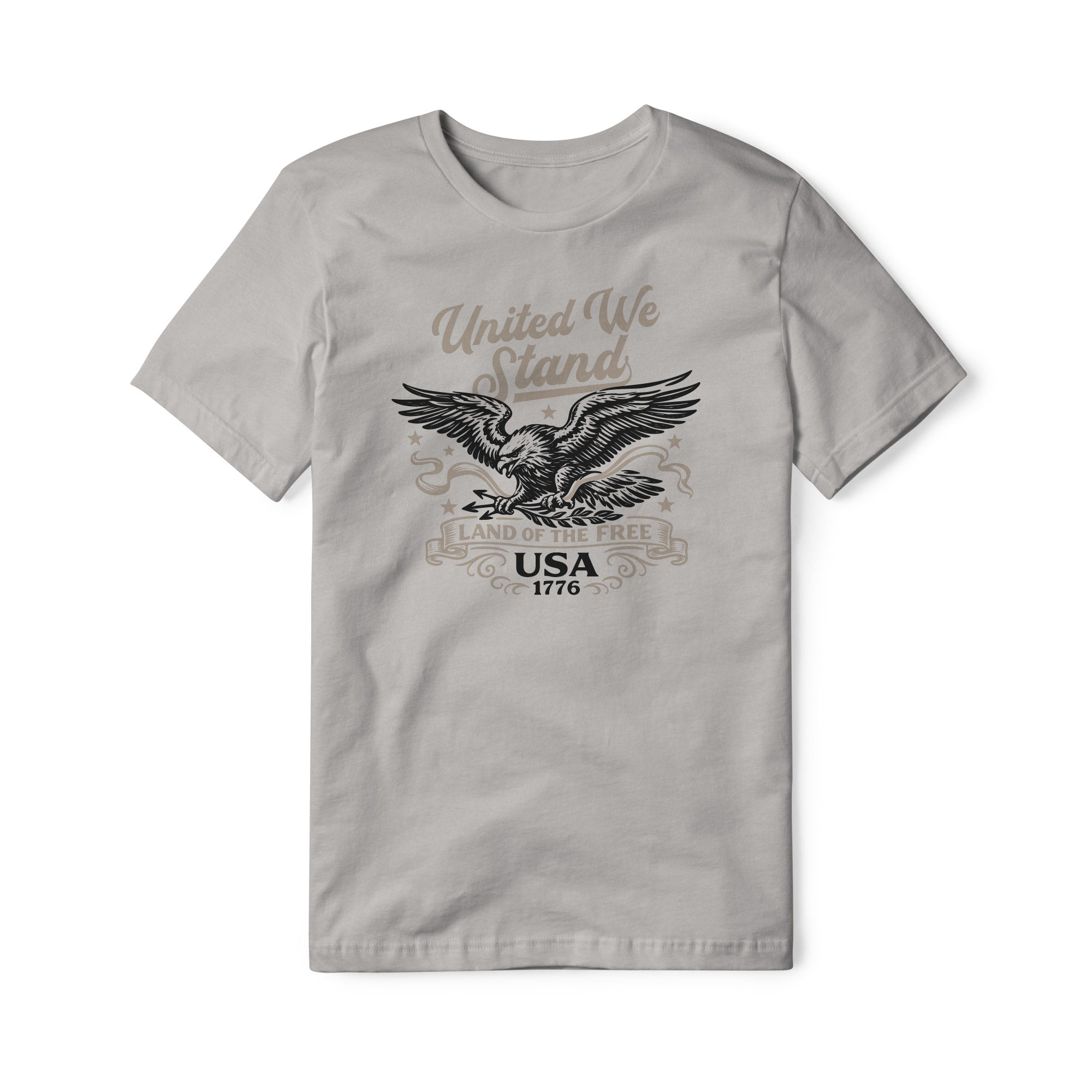 United We Stand Eagle Cotton Tee - Black