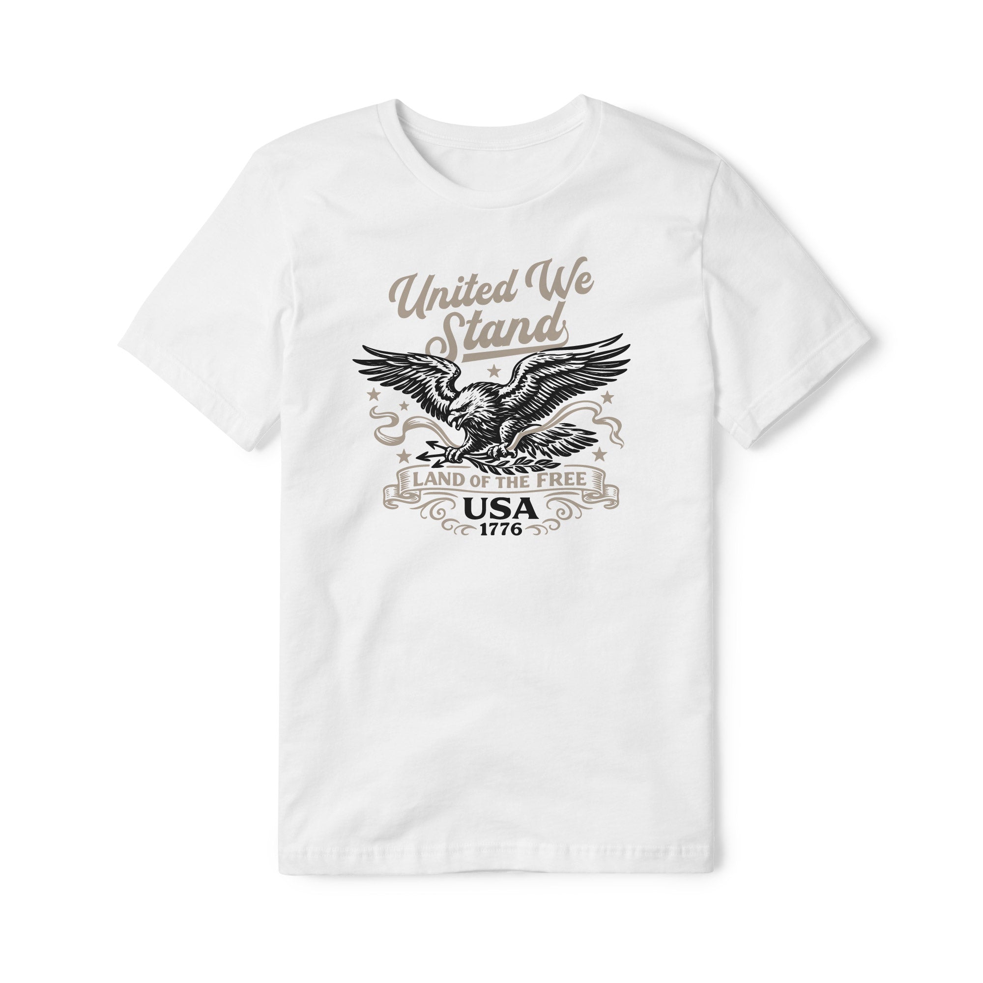 United We Stand Eagle Cotton Tee - Black