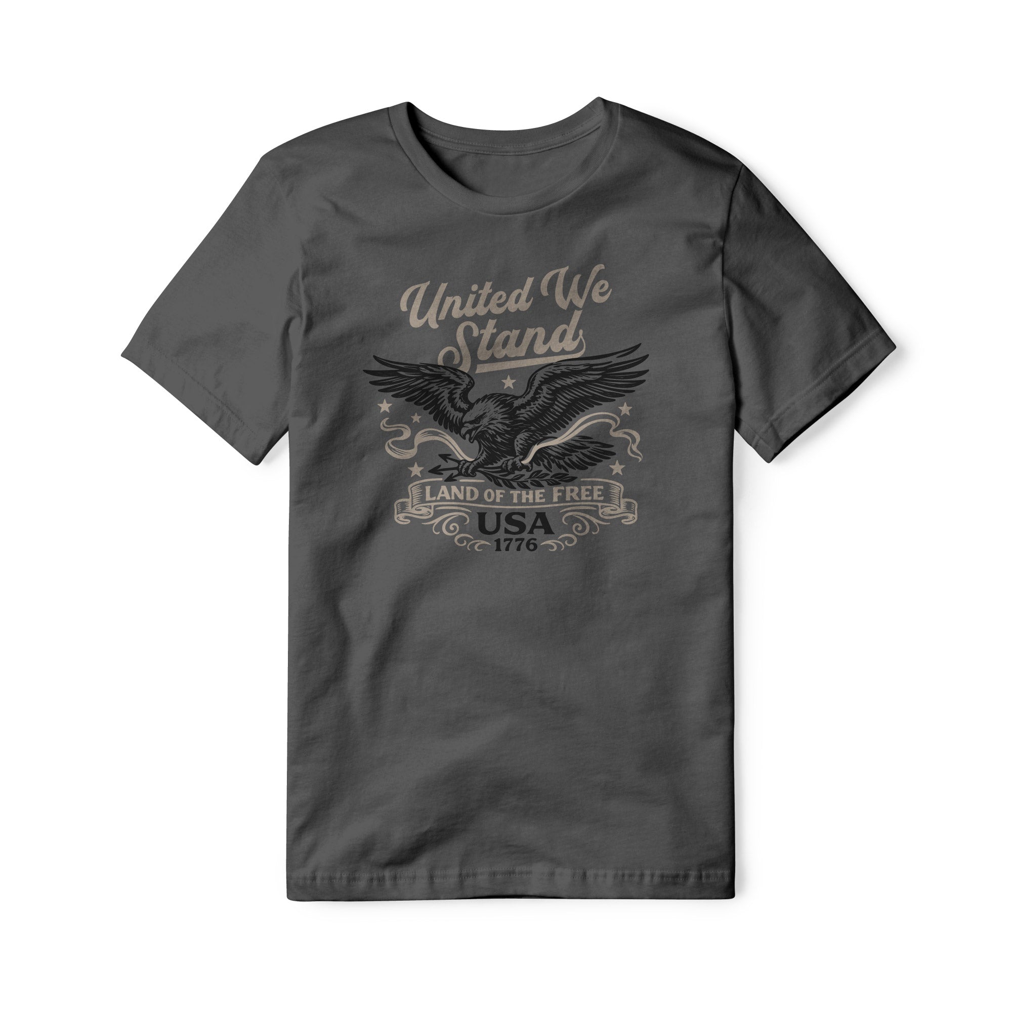 United We Stand Eagle Cotton Tee - Black