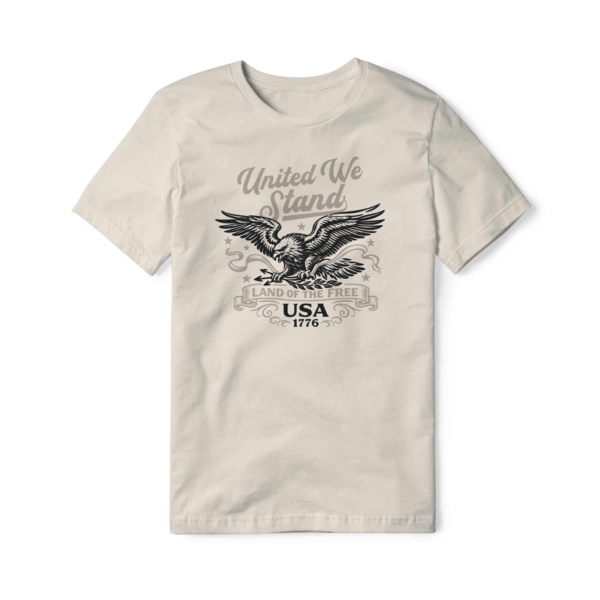 United We Stand Eagle Cotton Tee - Black