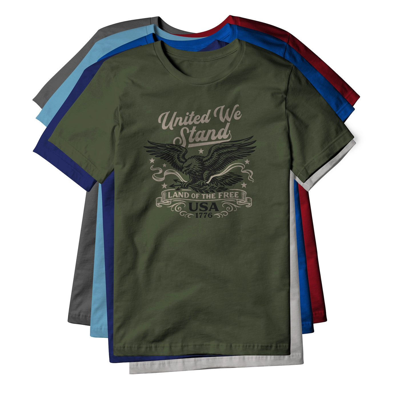 United We Stand Eagle Cotton Tee - Black | Ballistic Republic™