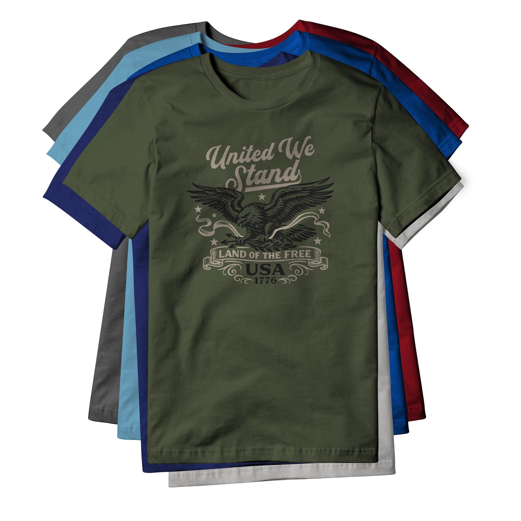 United We Stand Eagle Cotton Tee - Black