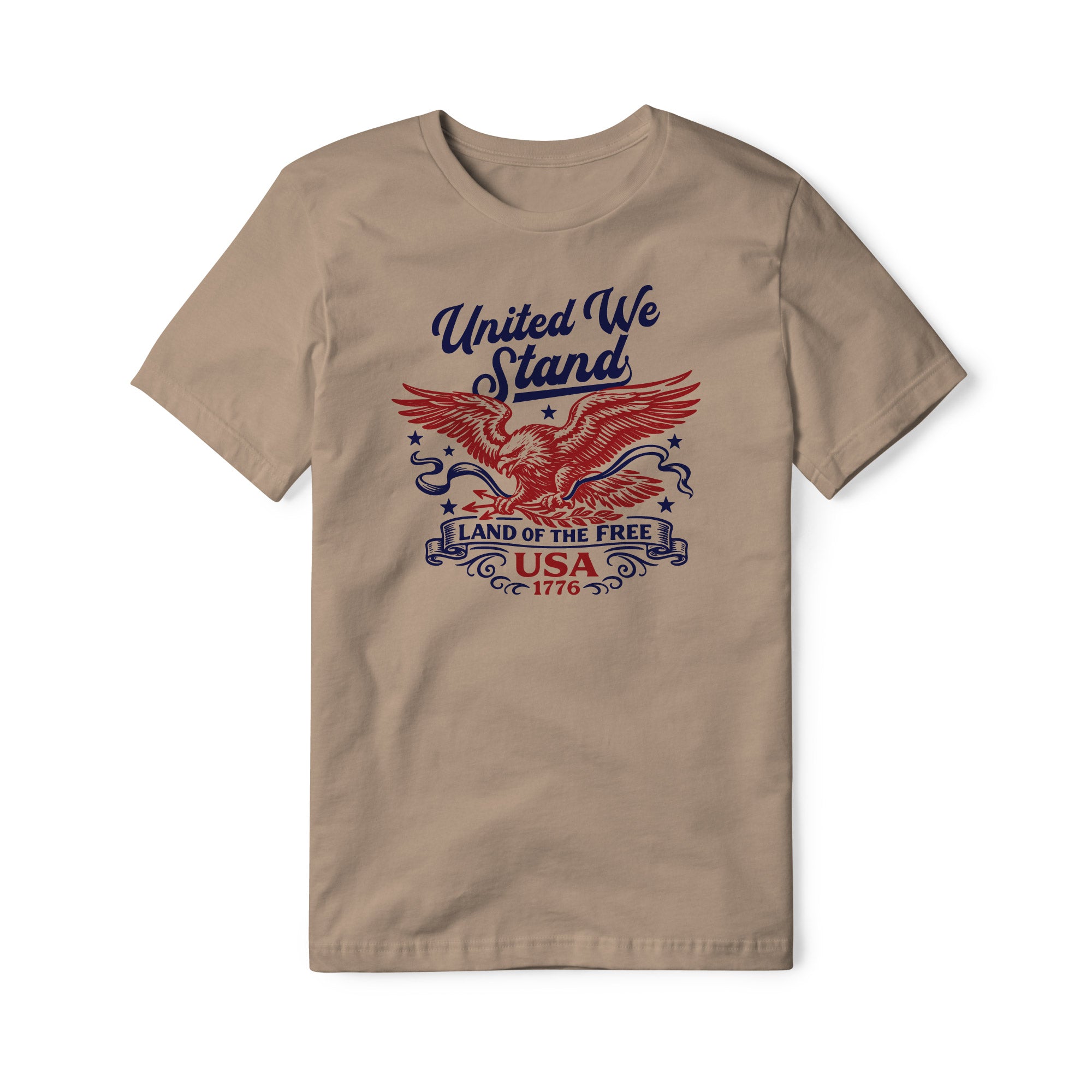 United We Stand Eagle Cotton Tee - Red