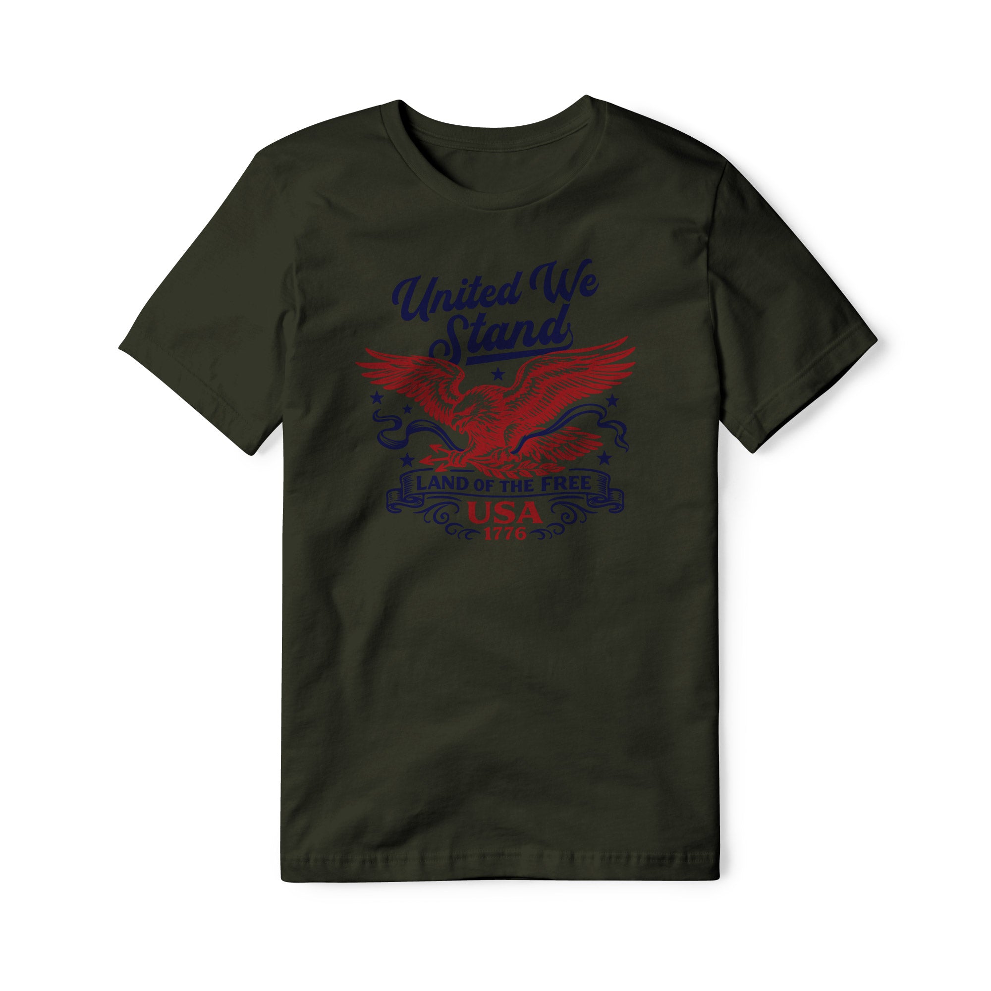 United We Stand Eagle Cotton Tee - Red