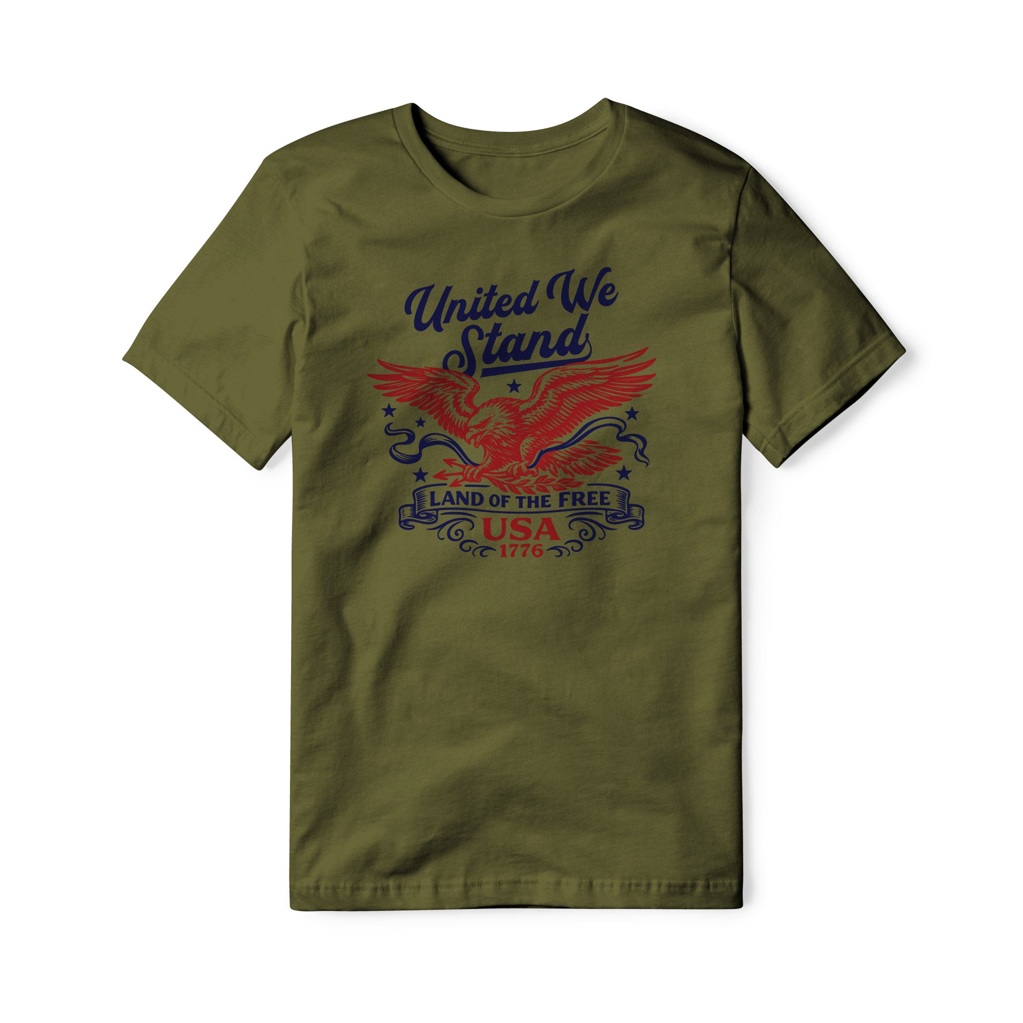 United We Stand Eagle Cotton Tee - Red