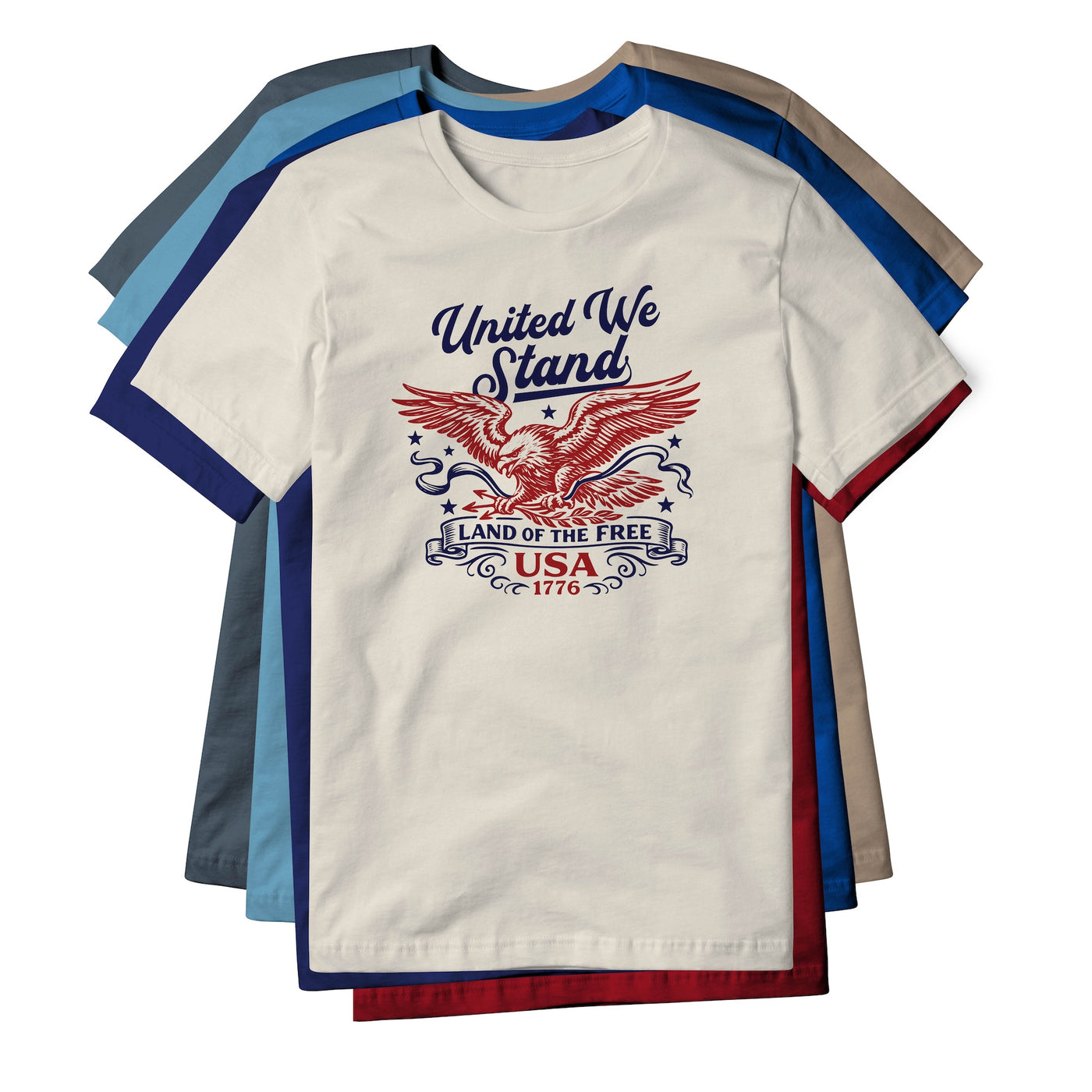 United We Stand Eagle Cotton Tee - Red | Ballistic Republic™