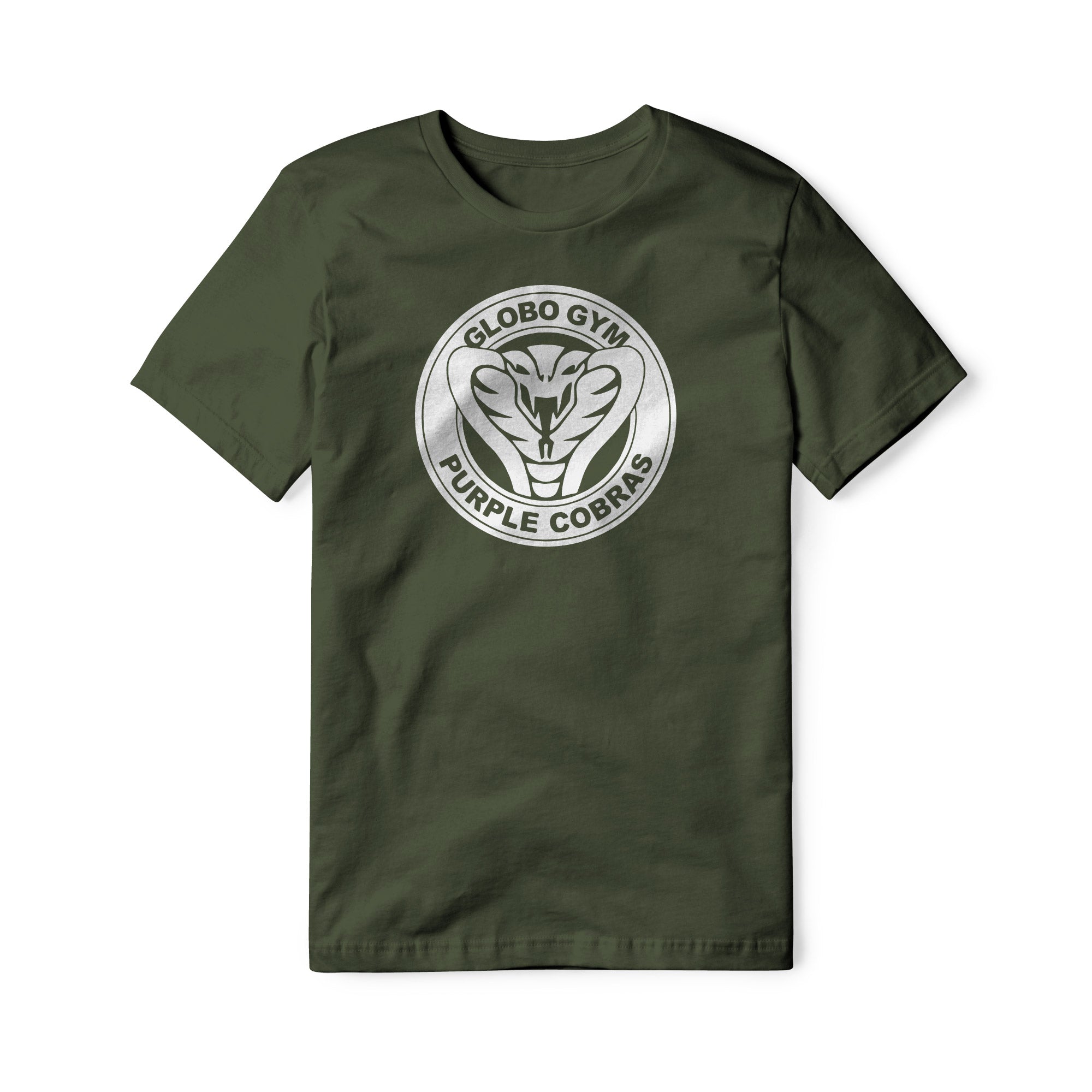Globo Gym Purple Cobras Cotton Tee - White | Basement Republic™