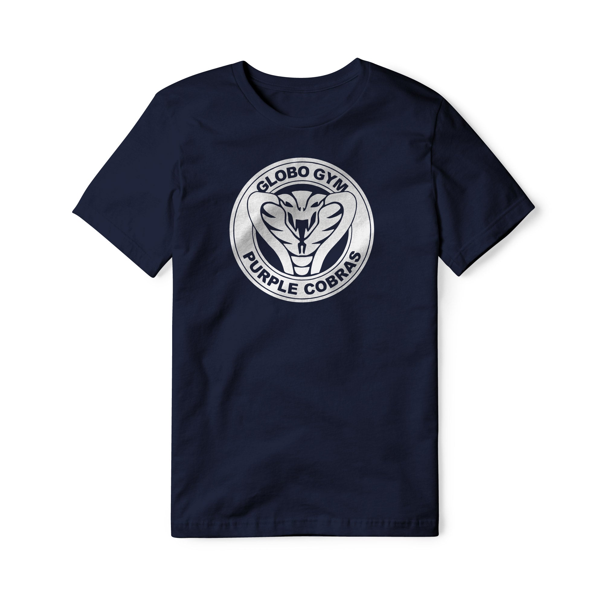 Globo Gym Purple Cobras Cotton Tee - White | Basement Republic™