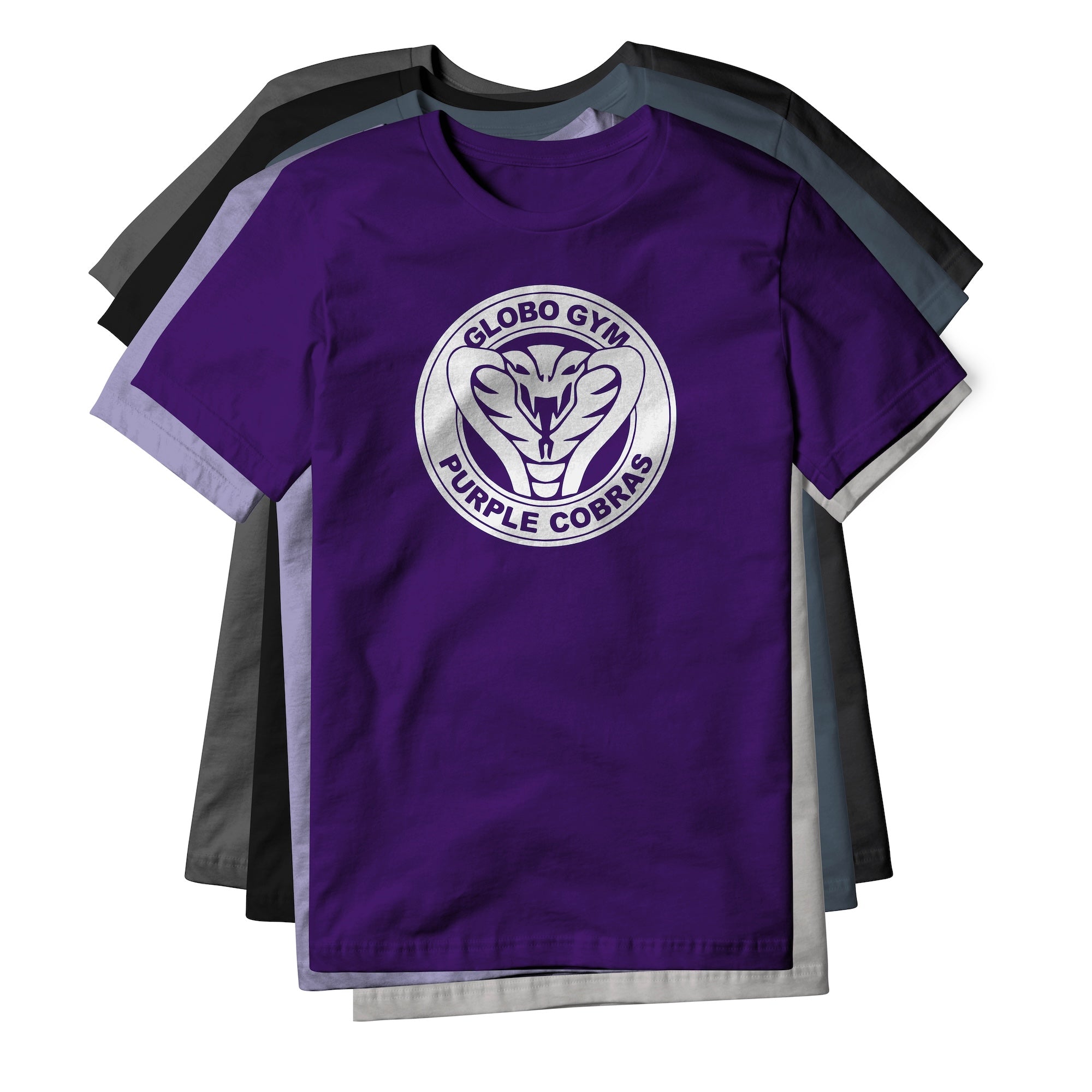 Globo Gym Purple Cobras Cotton Tee - White | Basement Republic™