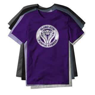 Globo Gym Purple Cobras Cotton Tee - White | Basement Republic™