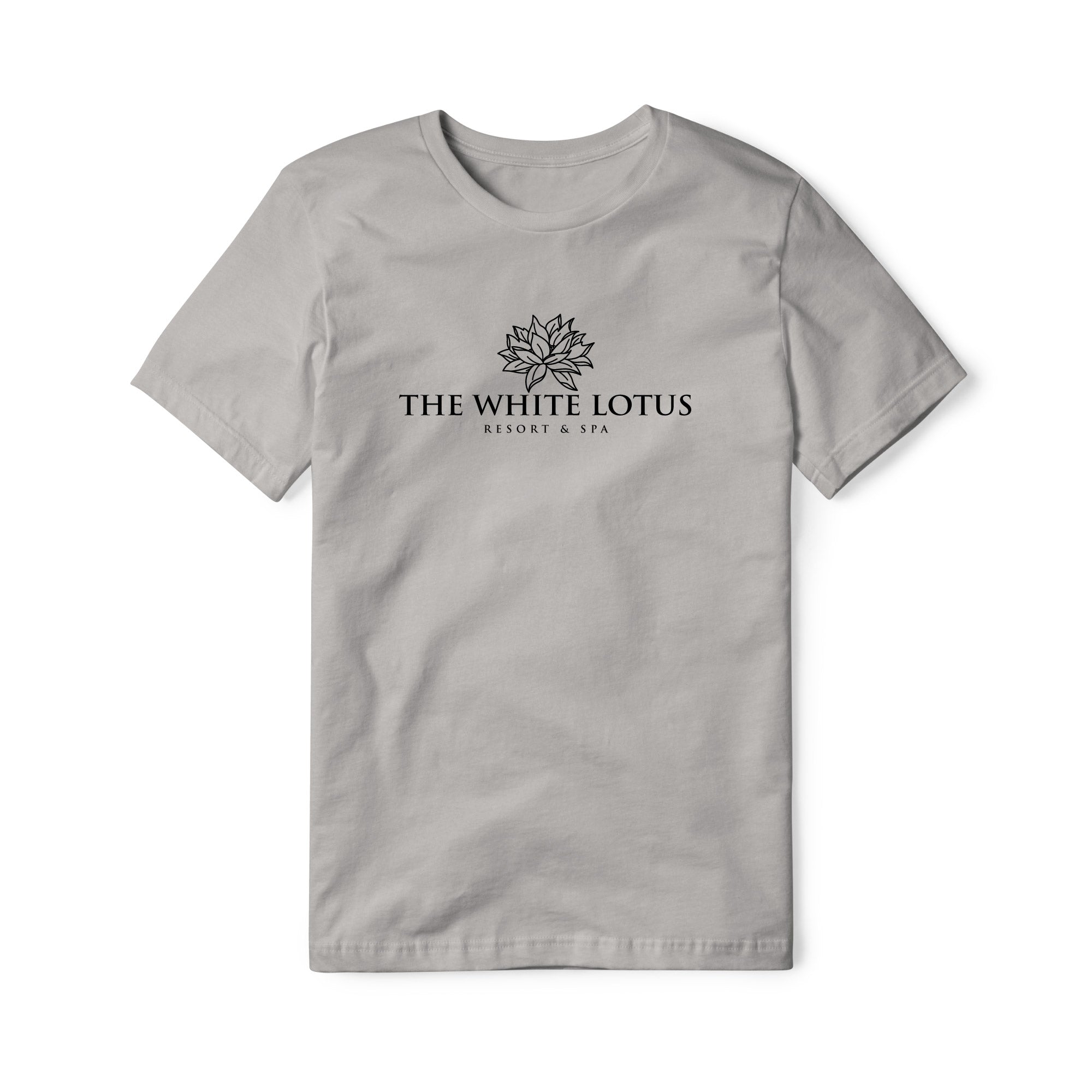 White Lotus Cotton Tee - Black | Basement Republic™