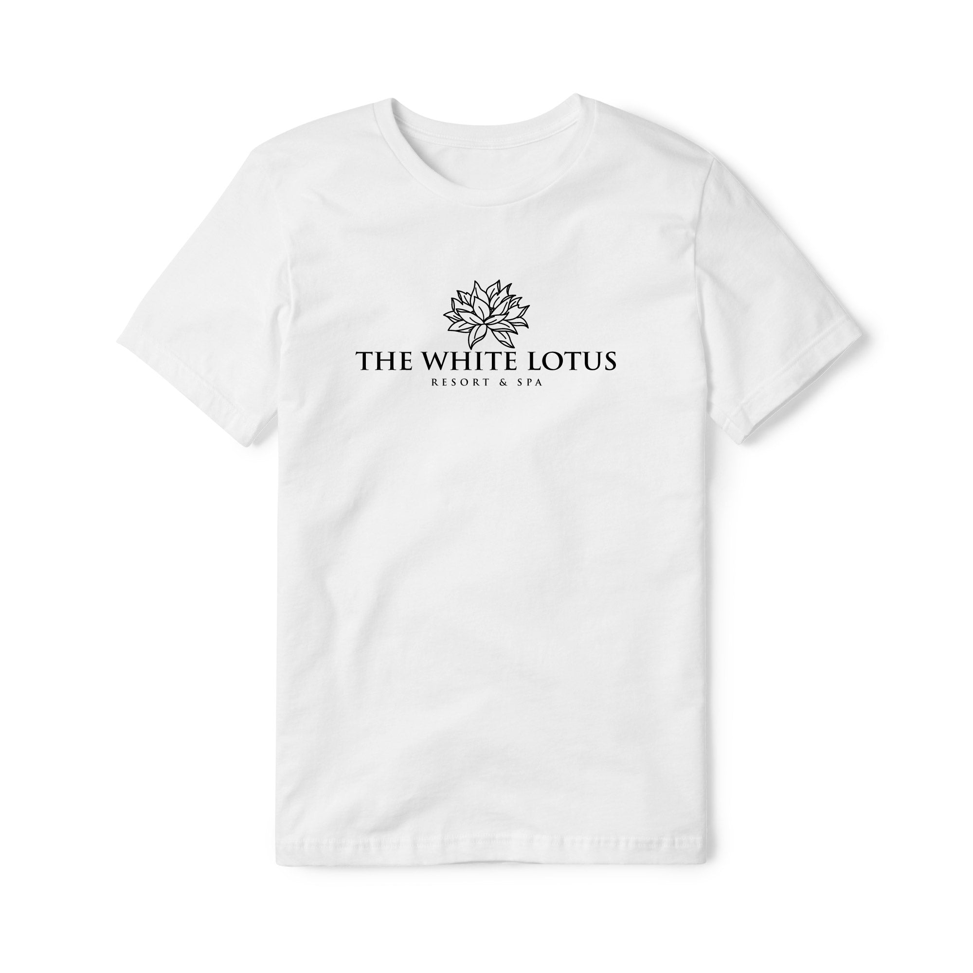 White Lotus Cotton Tee - Black