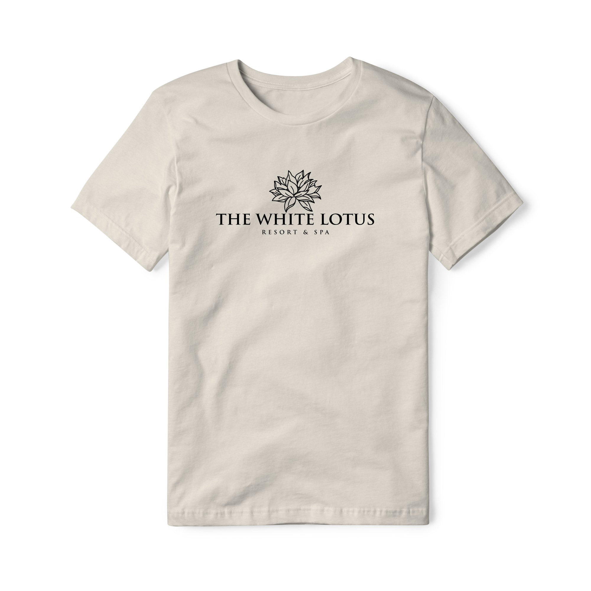 White Lotus Cotton Tee - Black | Basement Republic™