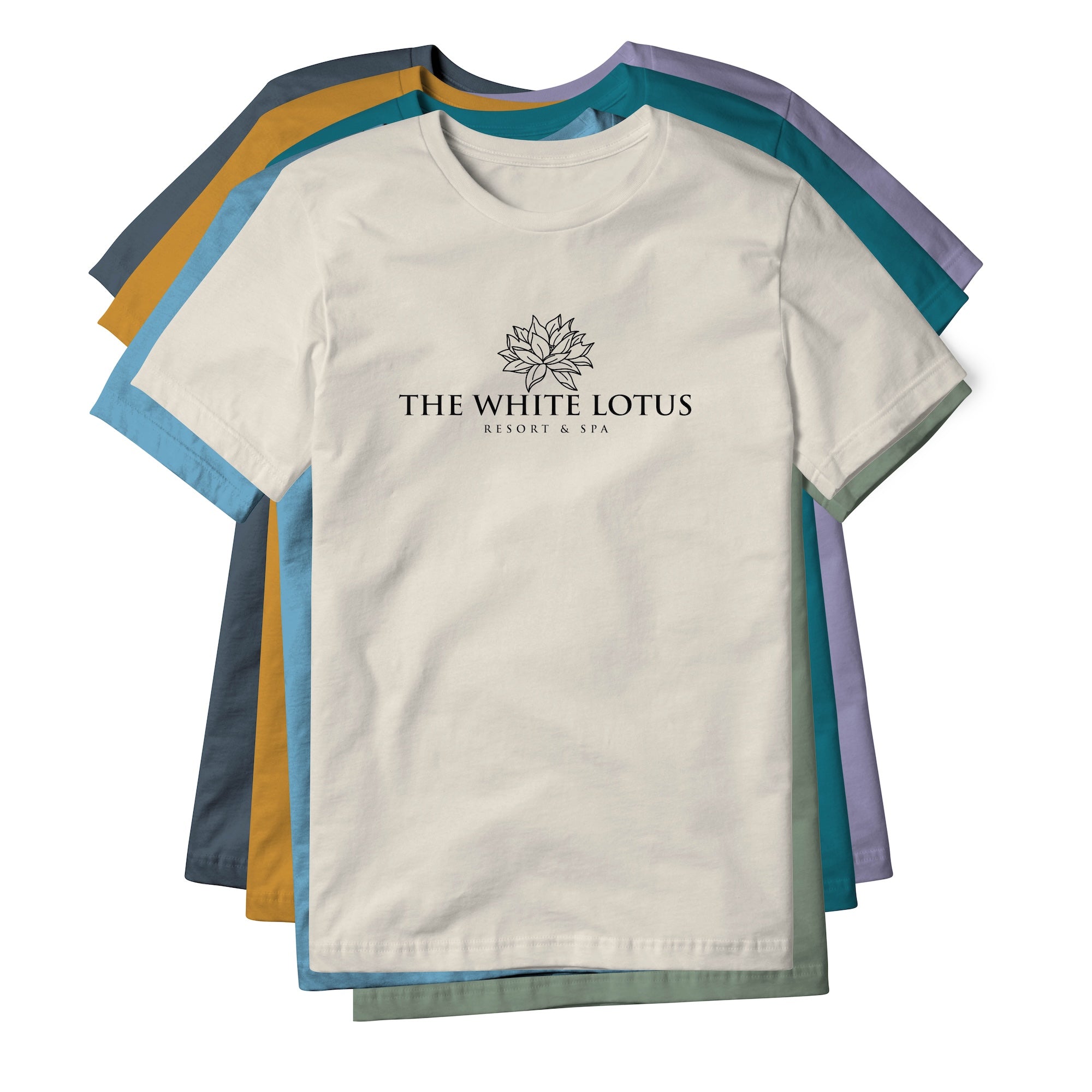 White Lotus Cotton Tee - Black | Basement Republic™