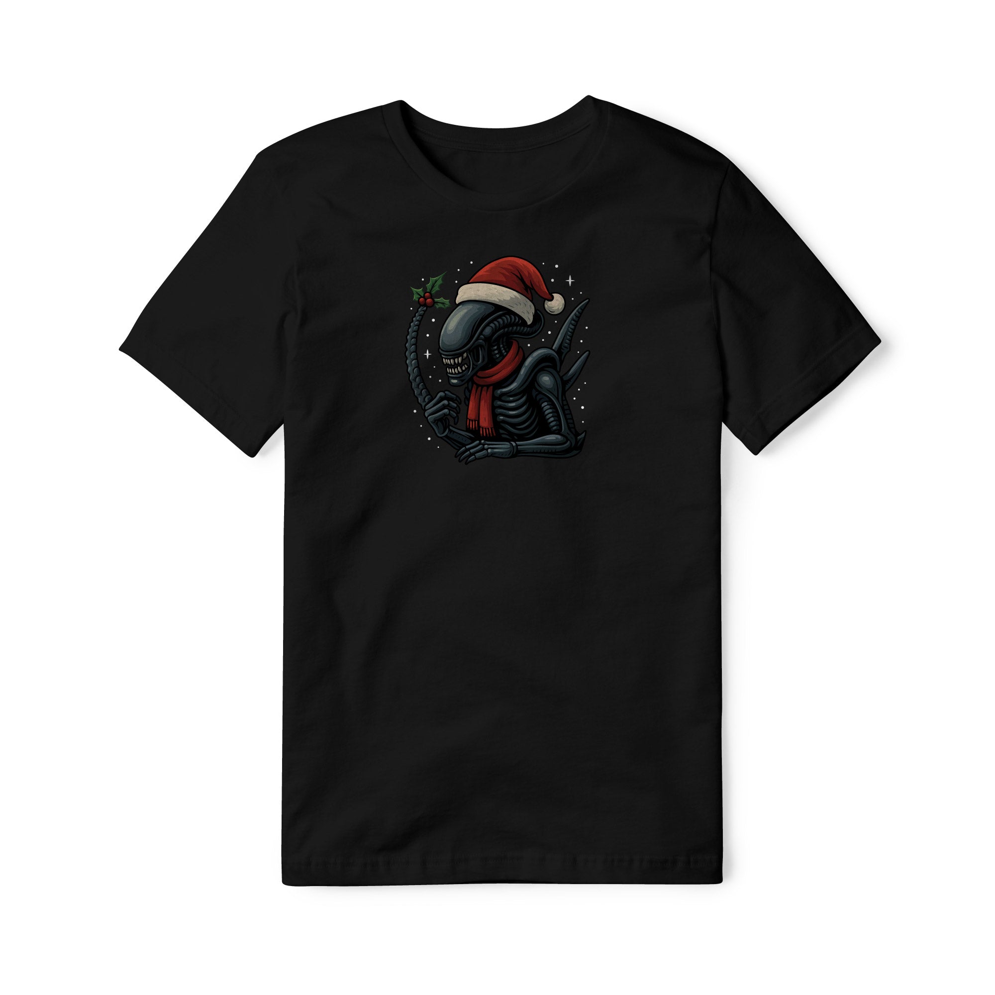 Xenomorph Cotton Tee - Christmas Edition | Basement Republic™