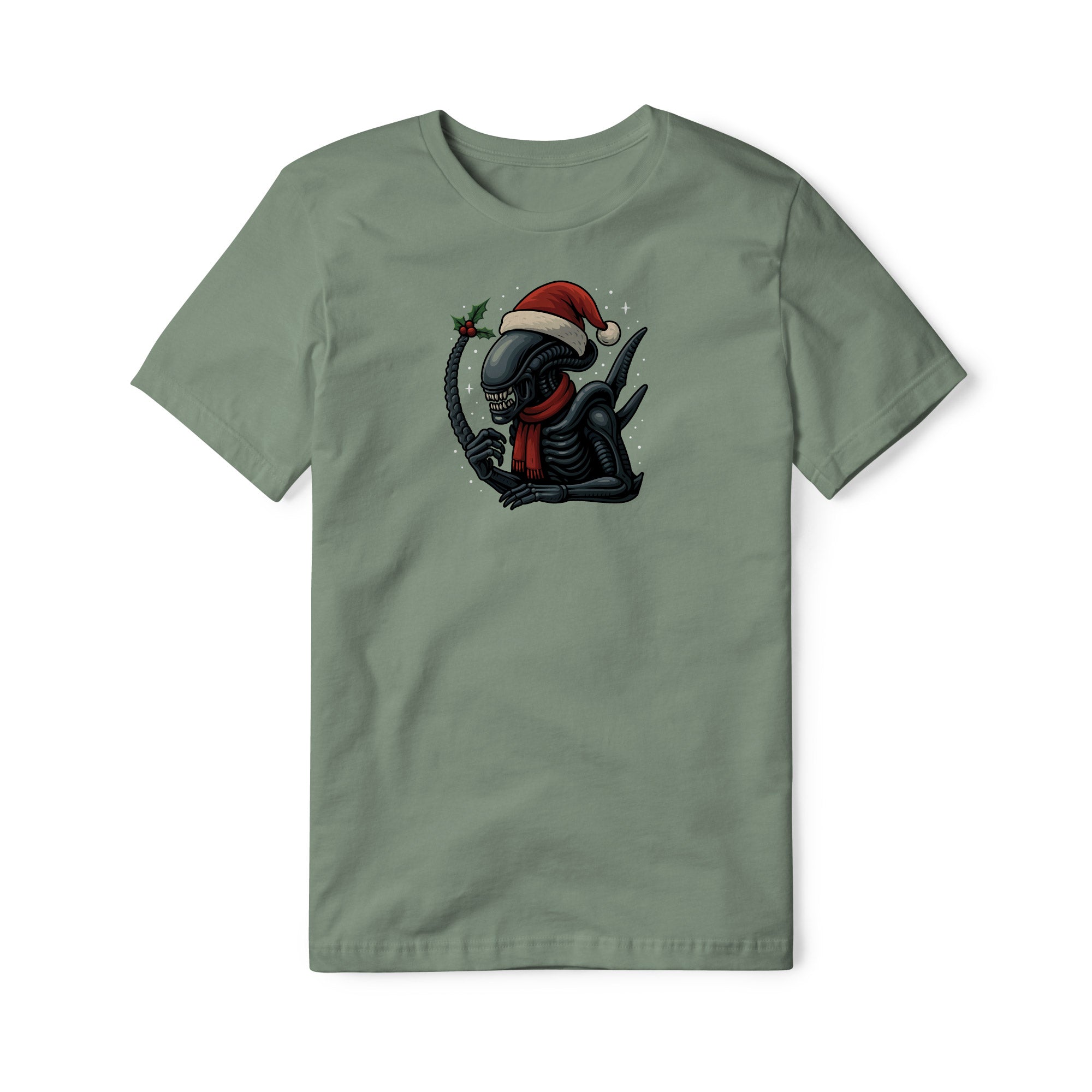 Xenomorph Cotton Tee - Christmas Edition | Basement Republic™
