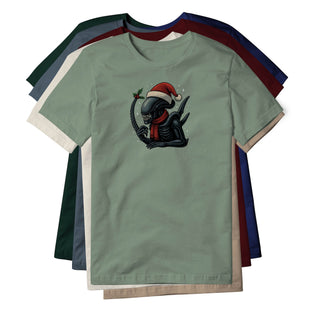 Xenomorph Cotton Tee - Christmas Edition | Basement Republic™