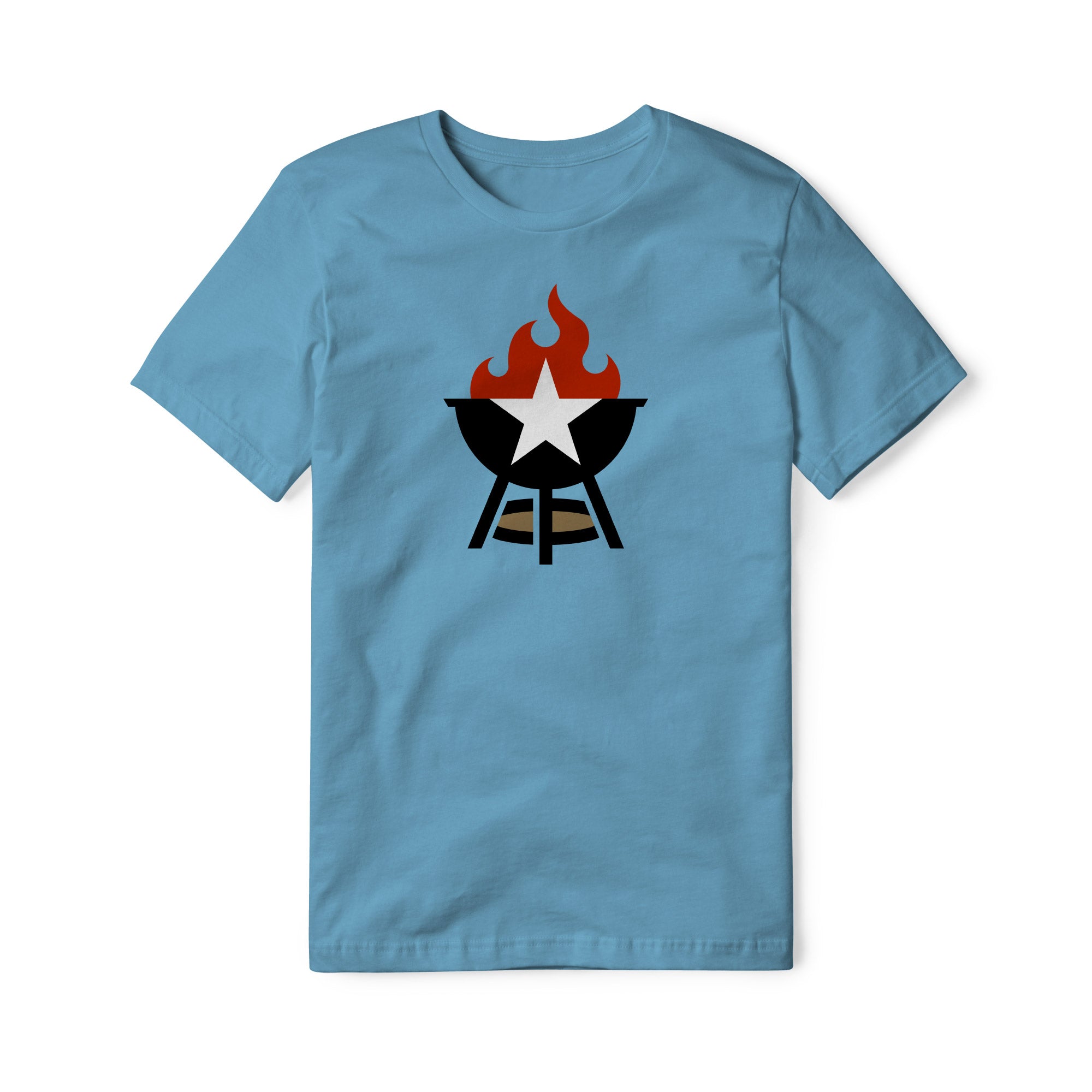 BBQ Grill Icon Cotton Tee - Full Color