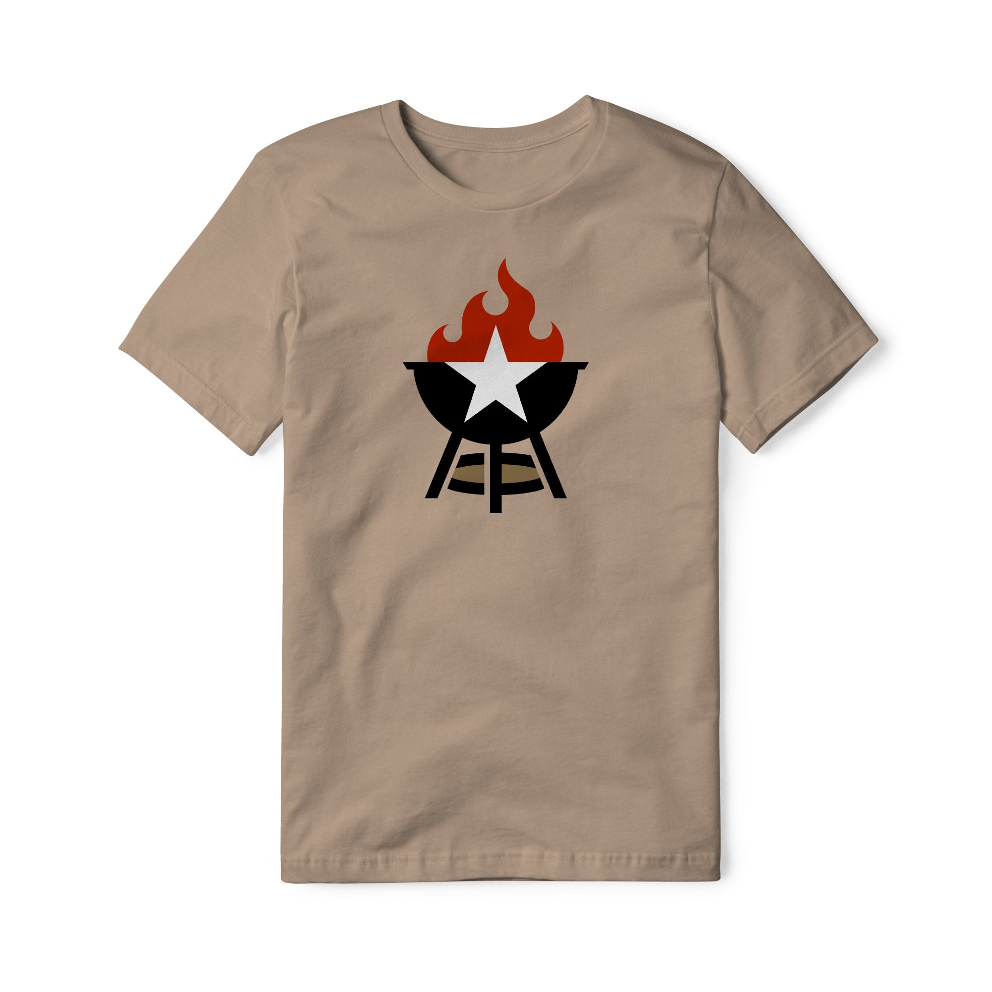 BBQ Grill Icon Cotton Tee - Full Color