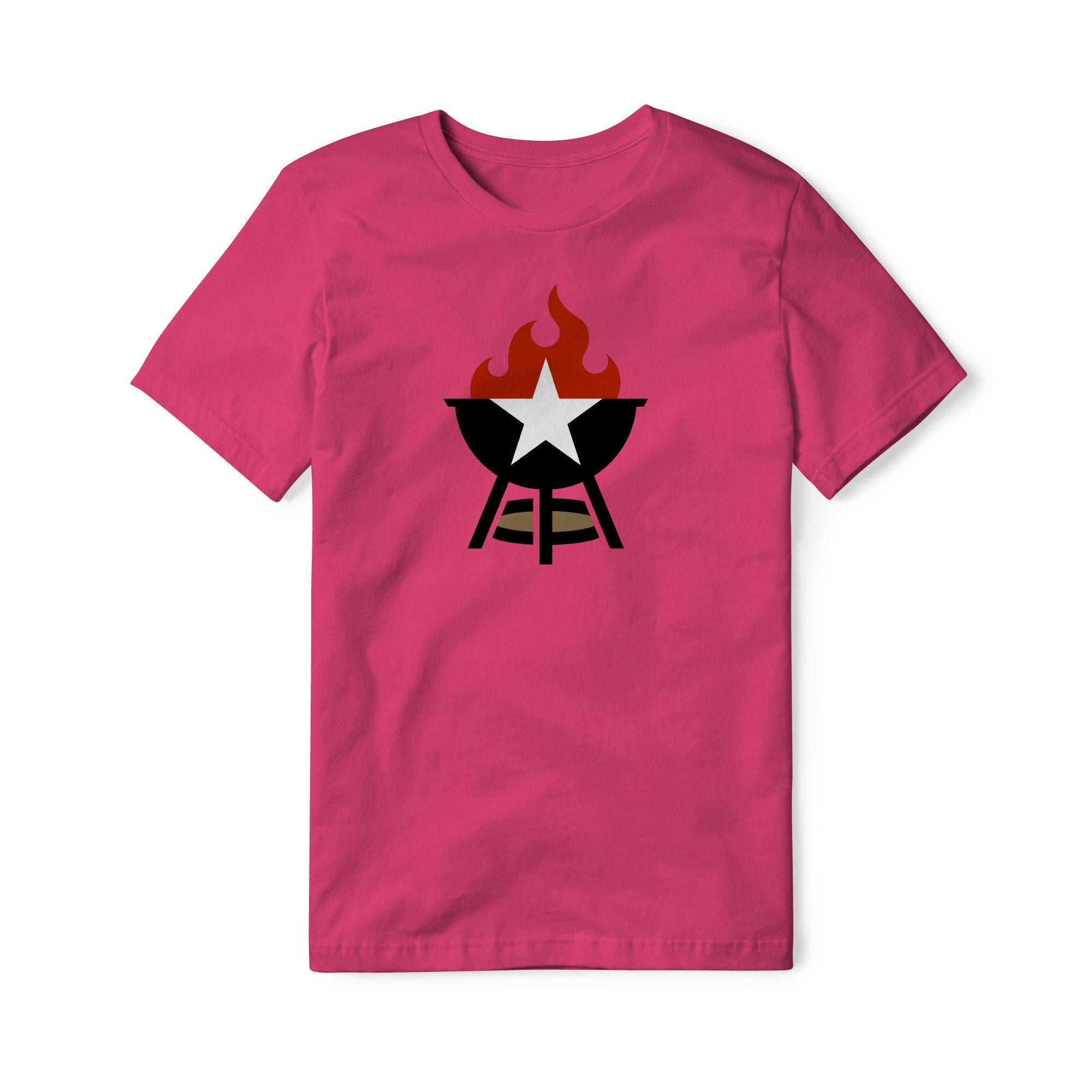 BBQ Grill Icon Cotton Tee - Full Color