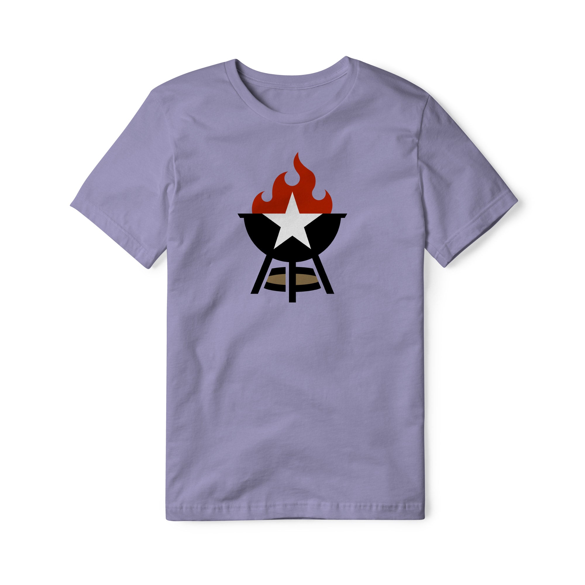 BBQ Grill Icon Cotton Tee - Full Color