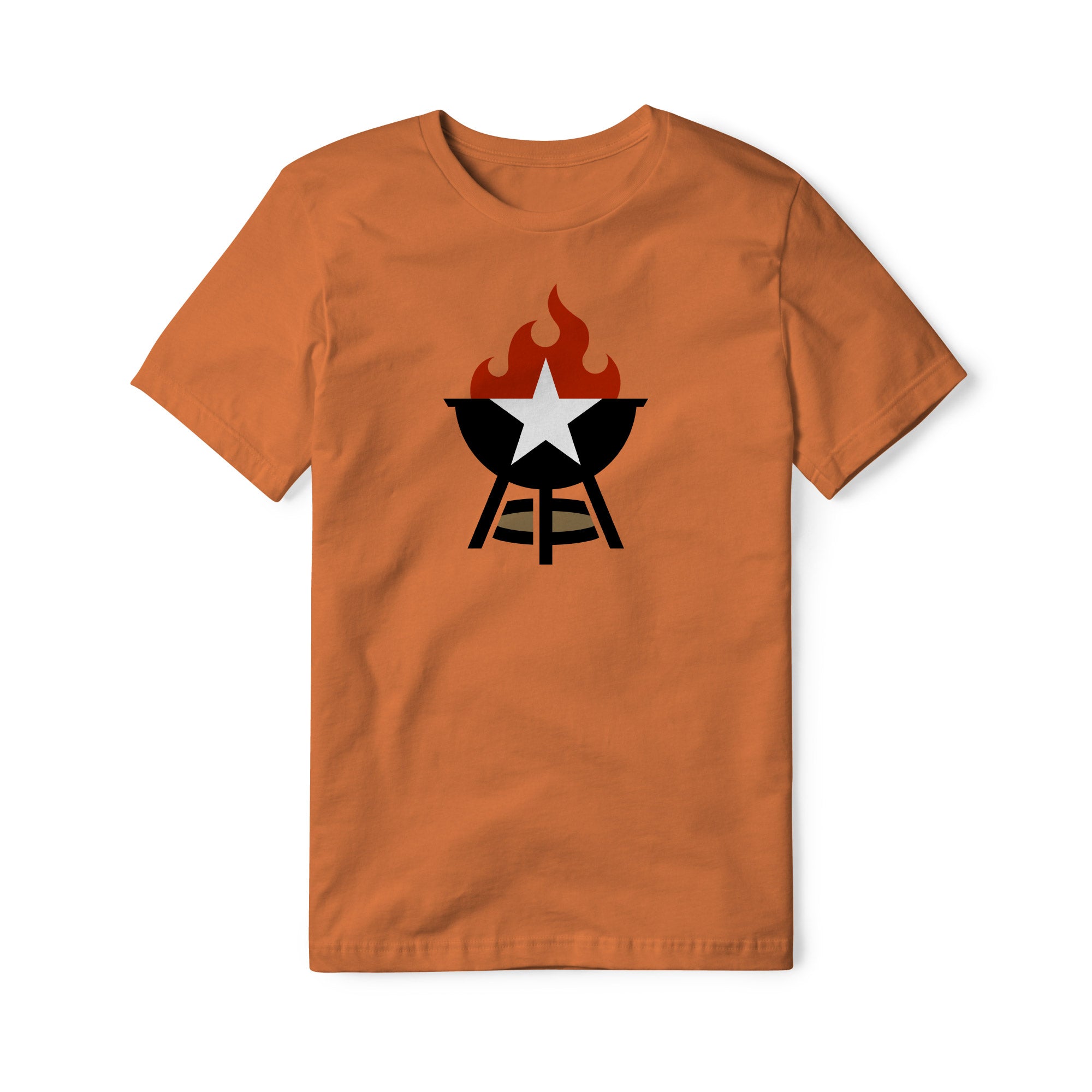 BBQ Grill Icon Cotton Tee - Full Color