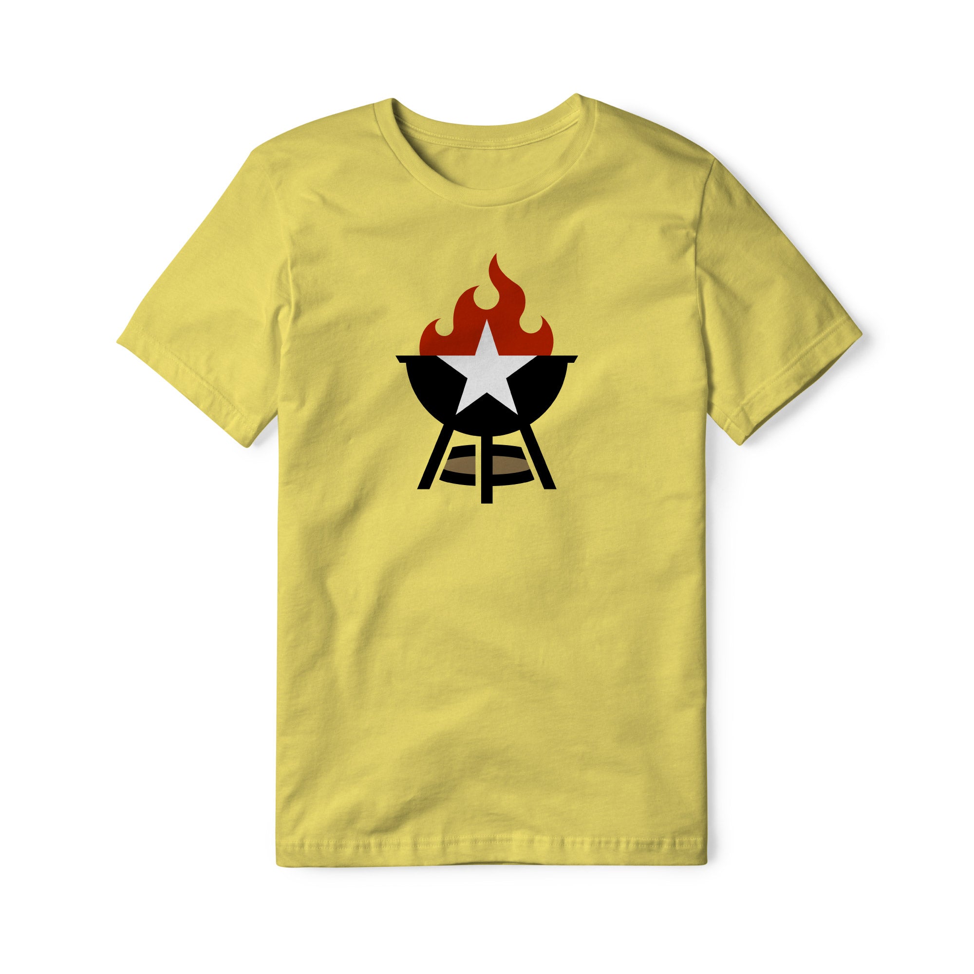 BBQ Grill Icon Cotton Tee - Full Color