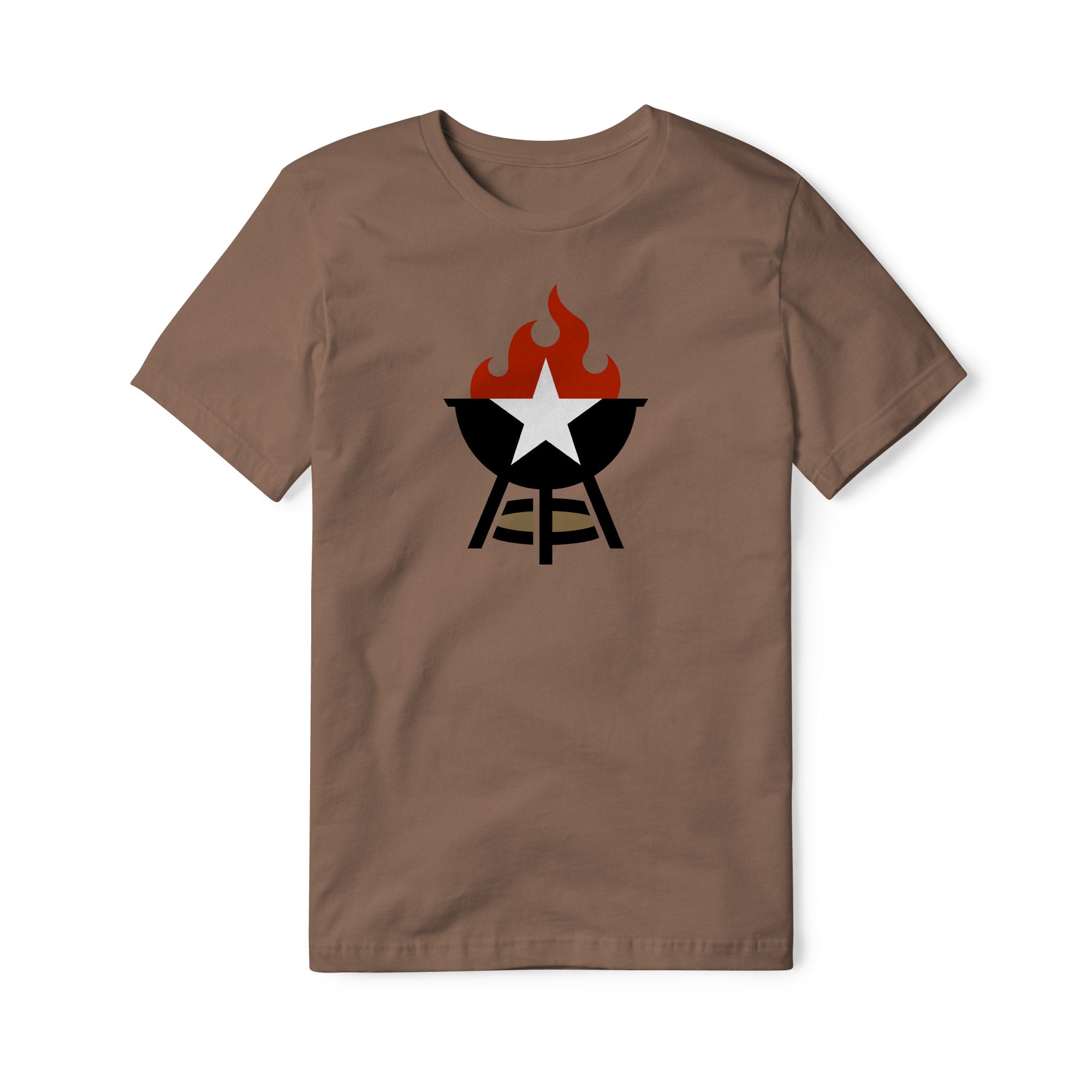 BBQ Grill Icon Cotton Tee - Full Color