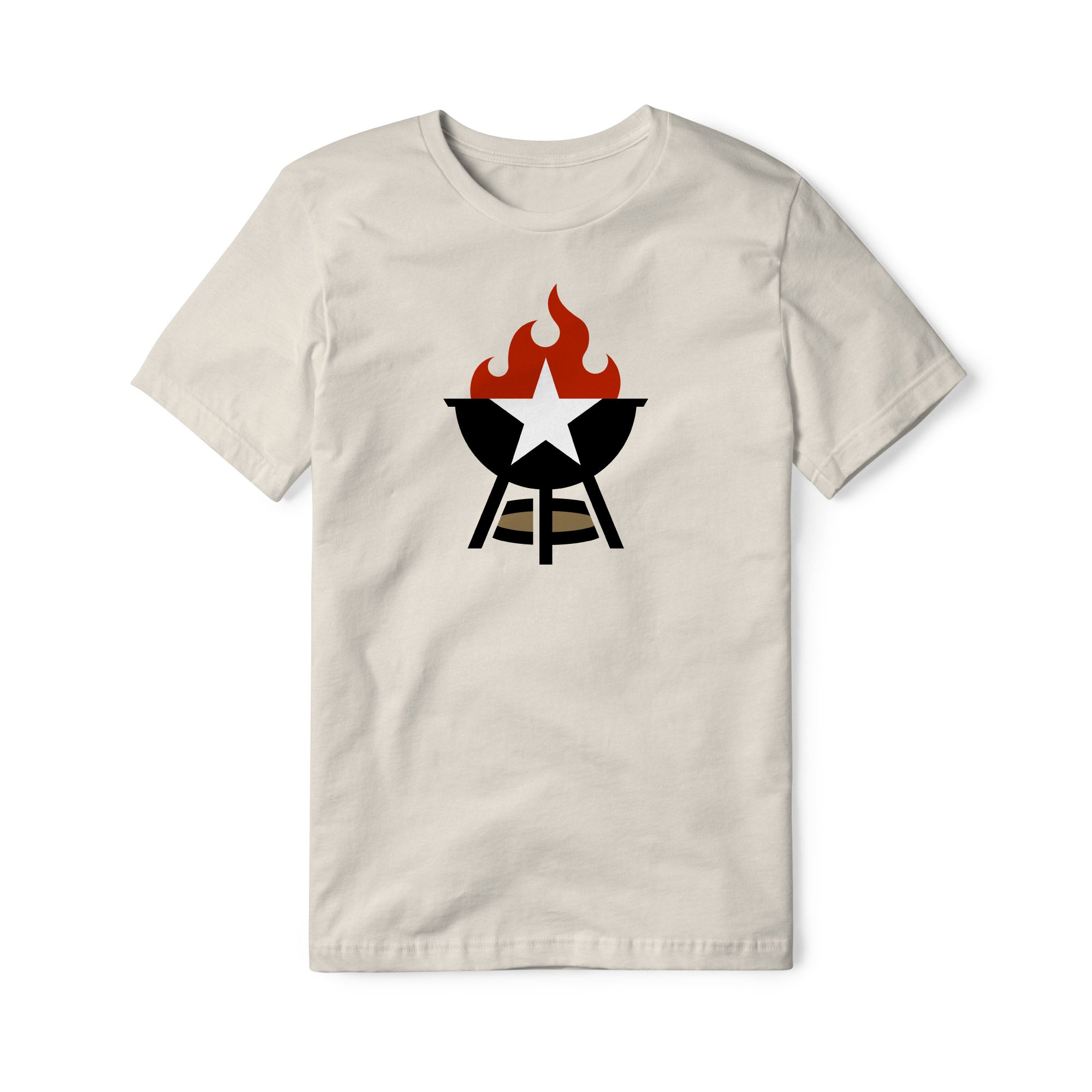 BBQ Grill Icon Cotton Tee - Full Color