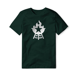 BBQ Grill Icon Cotton Tee - White | Backyard Republic™