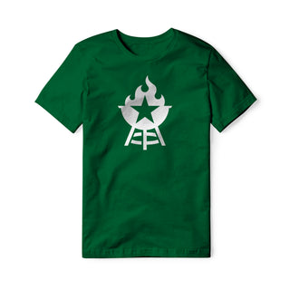 BBQ Grill Icon Cotton Tee - White | Backyard Republic™
