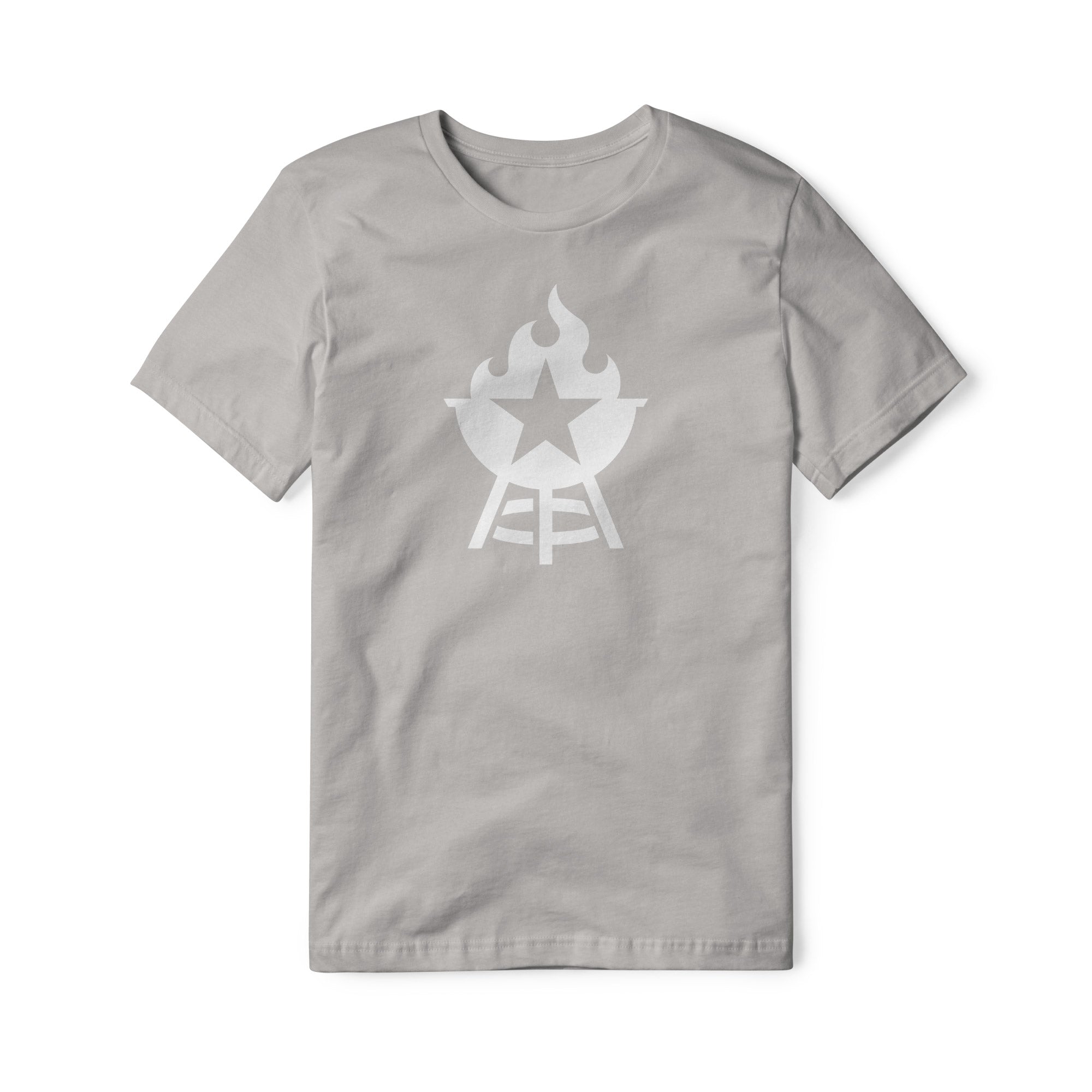 BBQ Grill Icon Cotton Tee - White | Backyard Republic™
