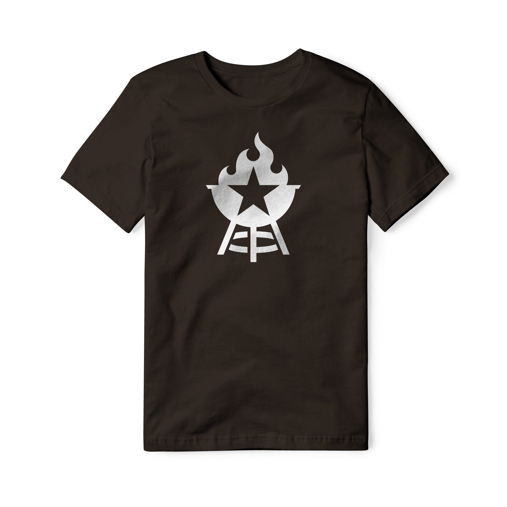 BBQ Grill Icon Cotton Tee - White | Backyard Republic™