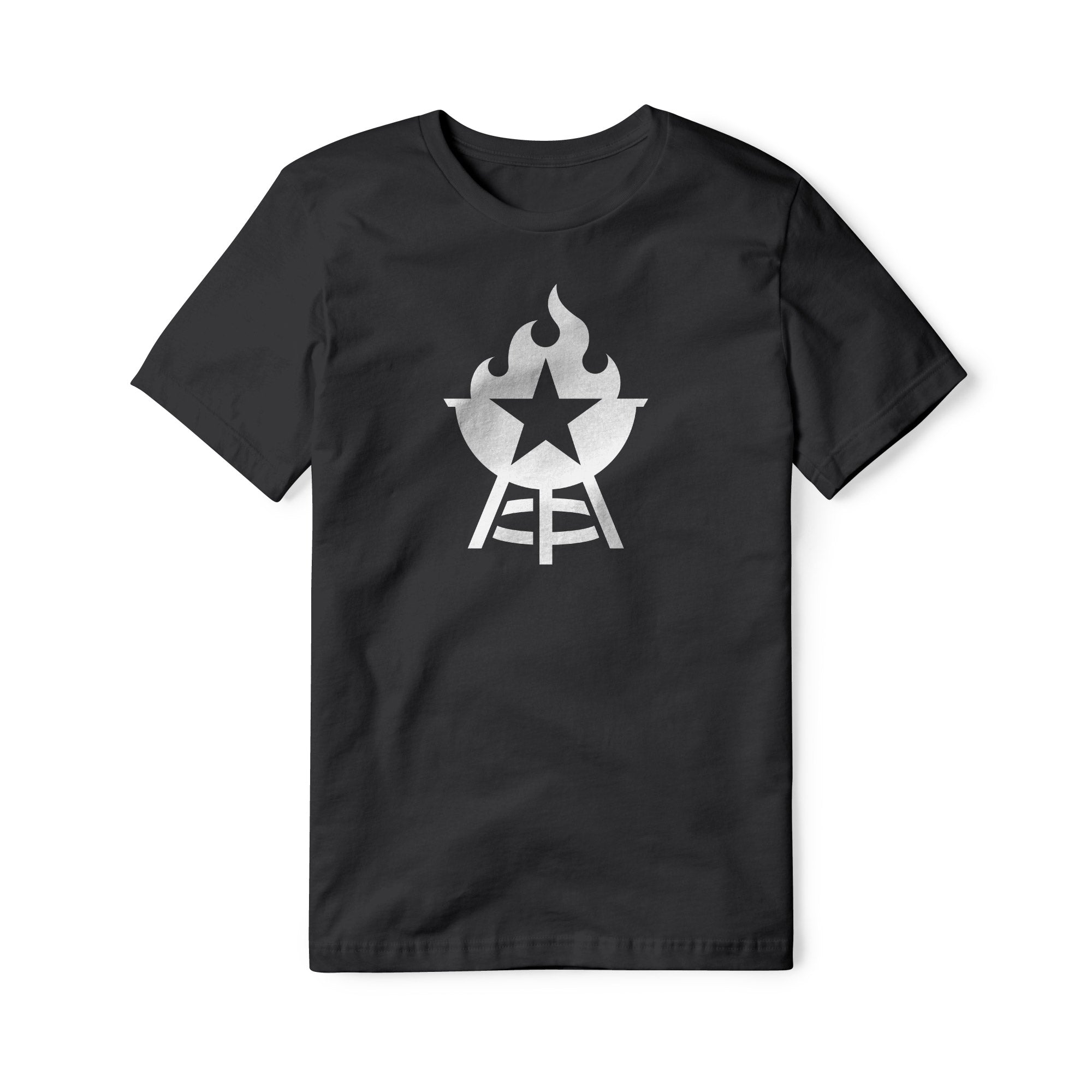 BBQ Grill Icon Cotton Tee - White | Backyard Republic™